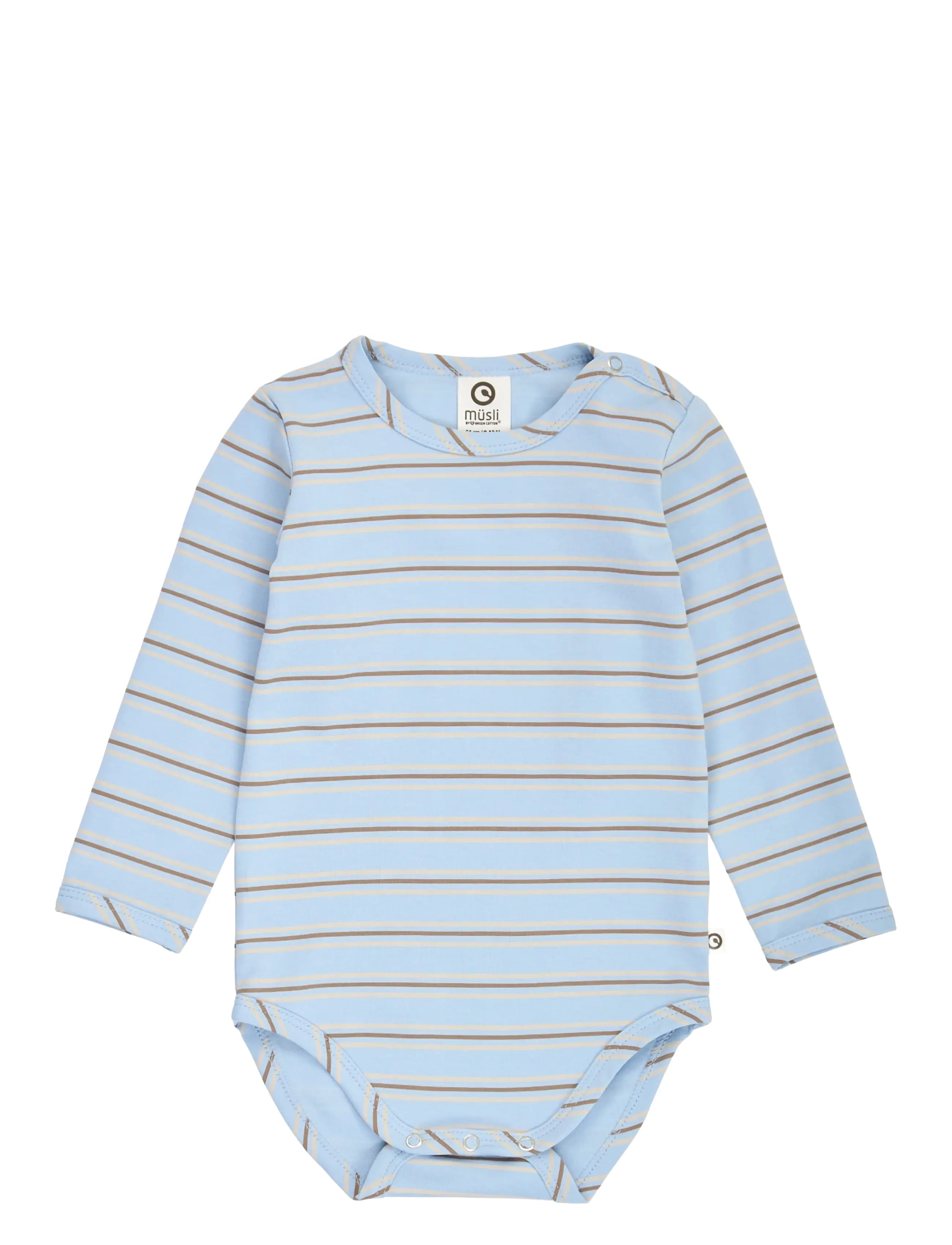 Müsli Storybook stripe l/s body - Kleidung - SOFT BLUE/ WALNUT/ OAK / blue