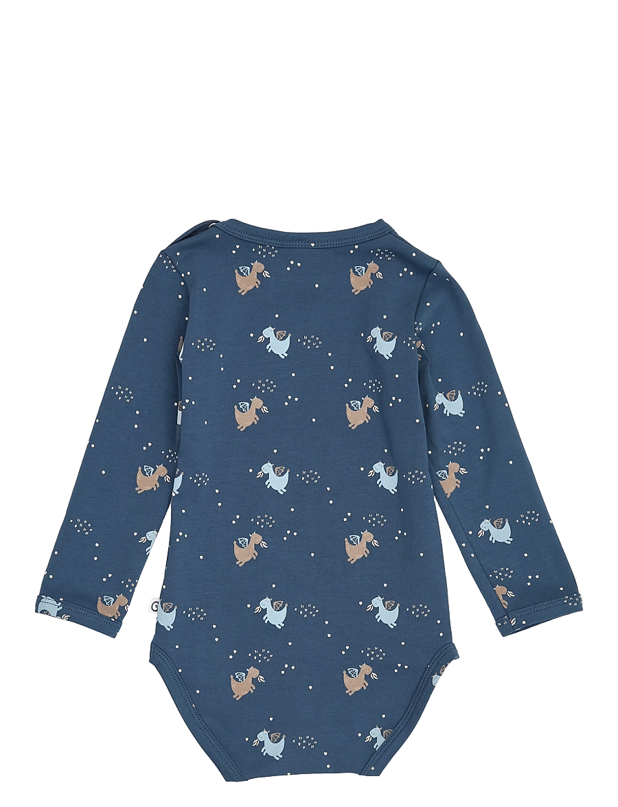Müsli - Storybook l/s body - langärmelige bodys - navy/ soft blue/ walnut - 1