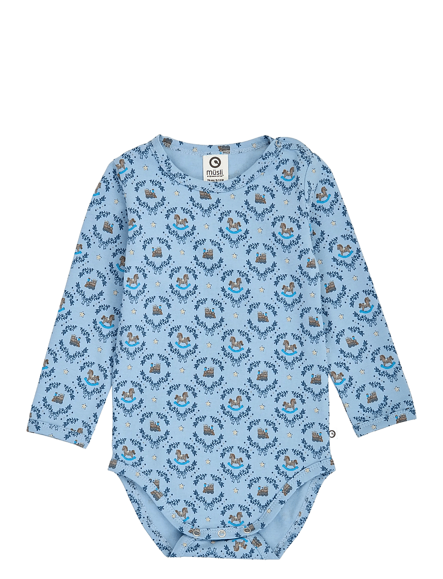Müsli - Heritage train l/s body - soft blue/ navy/ oak - 0