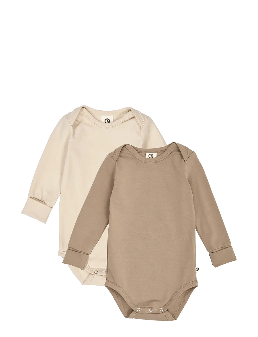 Müsli - Cozy me l/s body 2-pack - langärmelige bodys - oak/ walnut - 0
