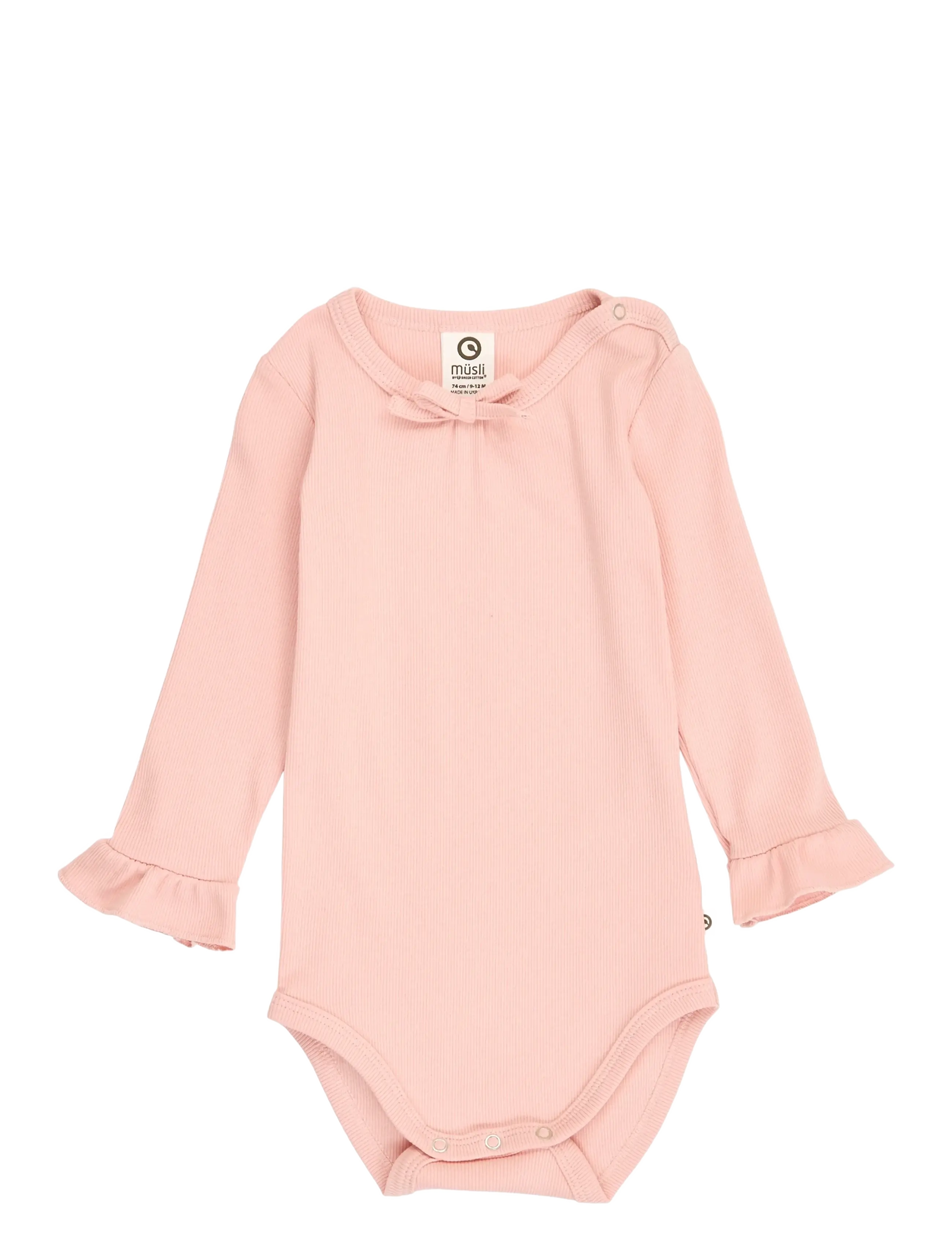 Müsli Cozy me rib frill l/s body - Kleidung - BLUSH / pink/rose