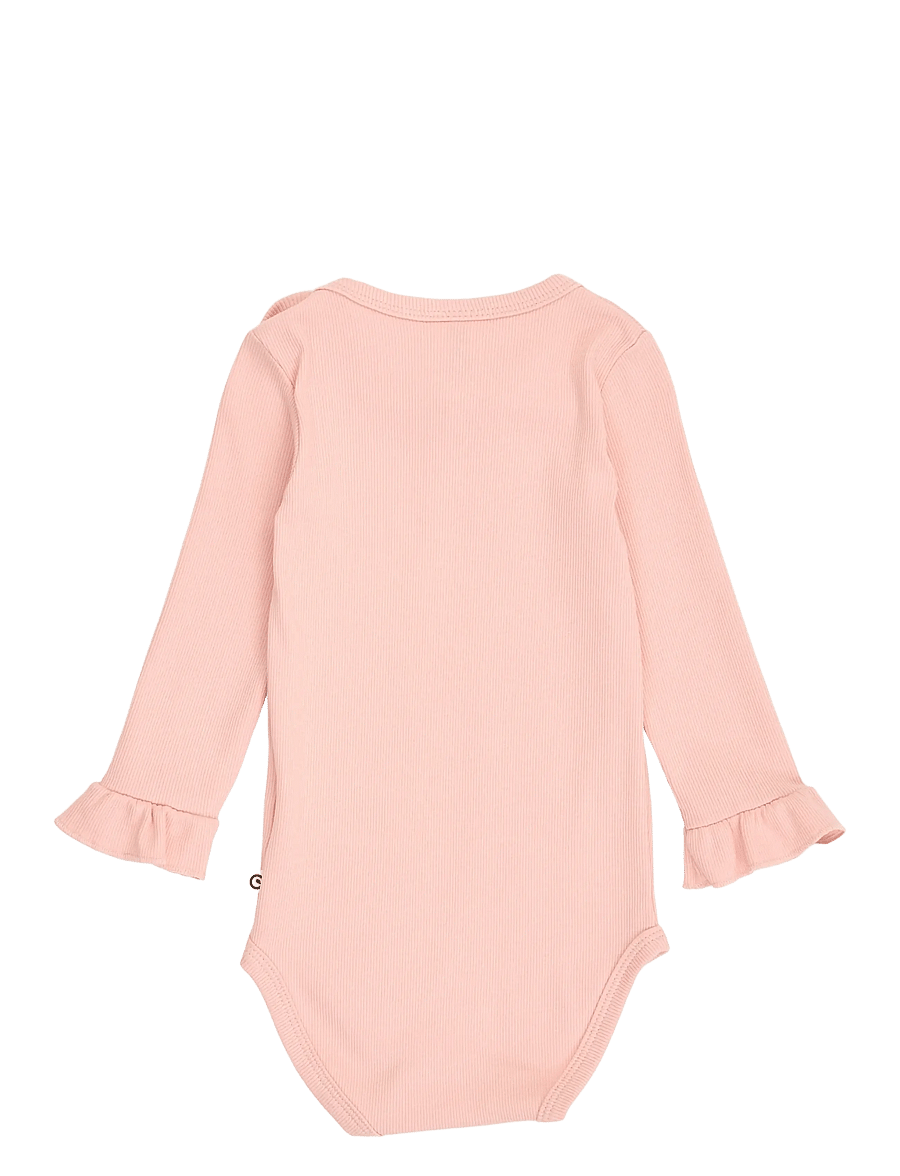 Müsli - Cozy me rib frill l/s body - langärmelige bodys - blush - 1