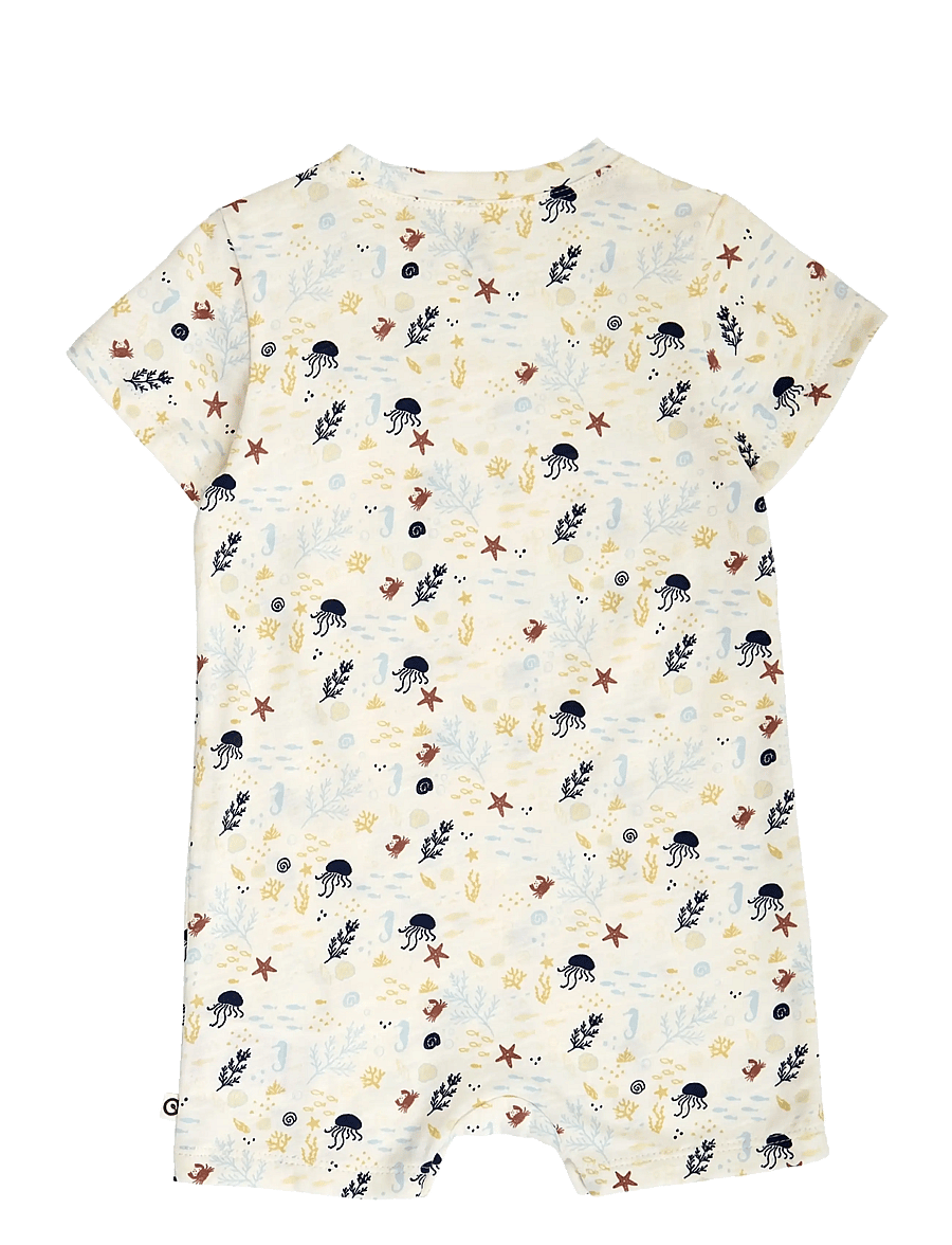 Müsli by Green Cotton - Sea beach body - kortærmede bodyer - tofu/ hemp/ navy - 1