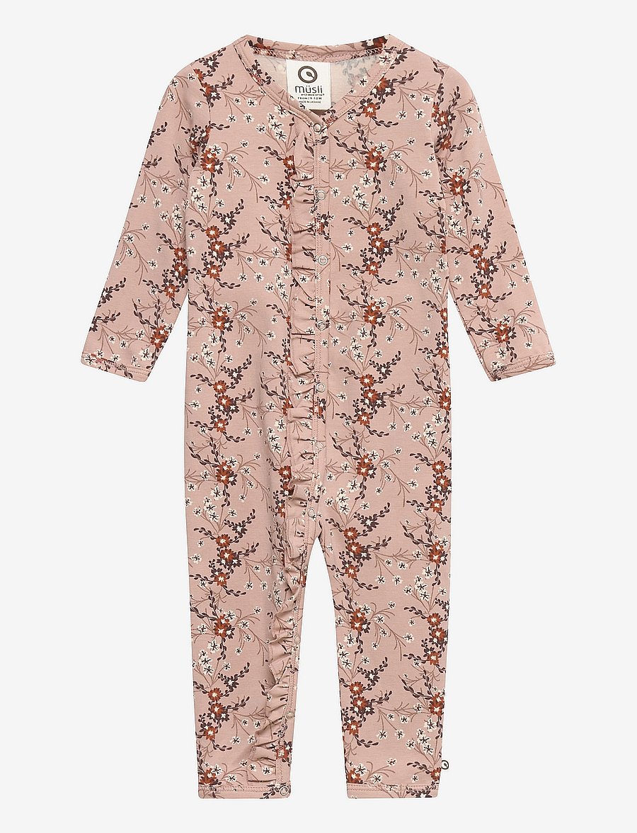 Müsli by Green Cotton - Geranium bodysuit - rose sugar - 0