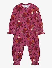 Müsli by Green Cotton - Bloomy bodysuit - långärmade - boysenberry/fig/berry red - 0