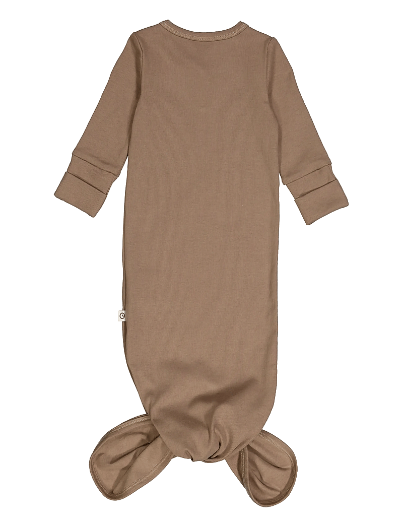 Müsli by Green Cotton - Rib l/s knot gown - Öösärgid - walnut - 2