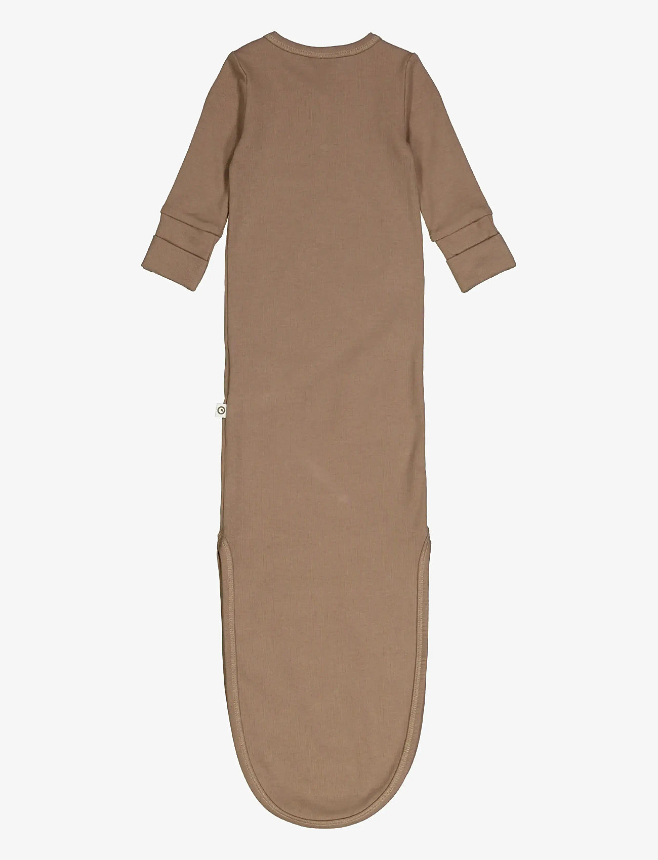 Müsli by Green Cotton - Rib l/s knot gown - Öösärgid - walnut - 4