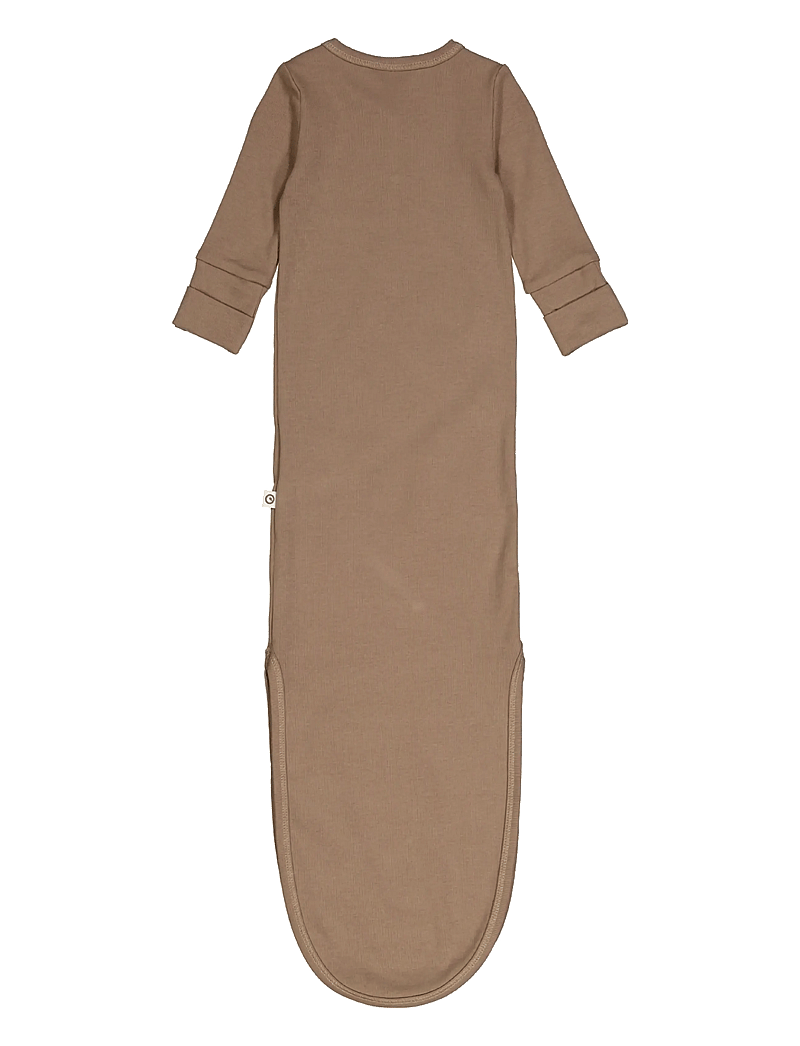 Müsli by Green Cotton - Rib l/s knot gown - Öösärgid - walnut - 4