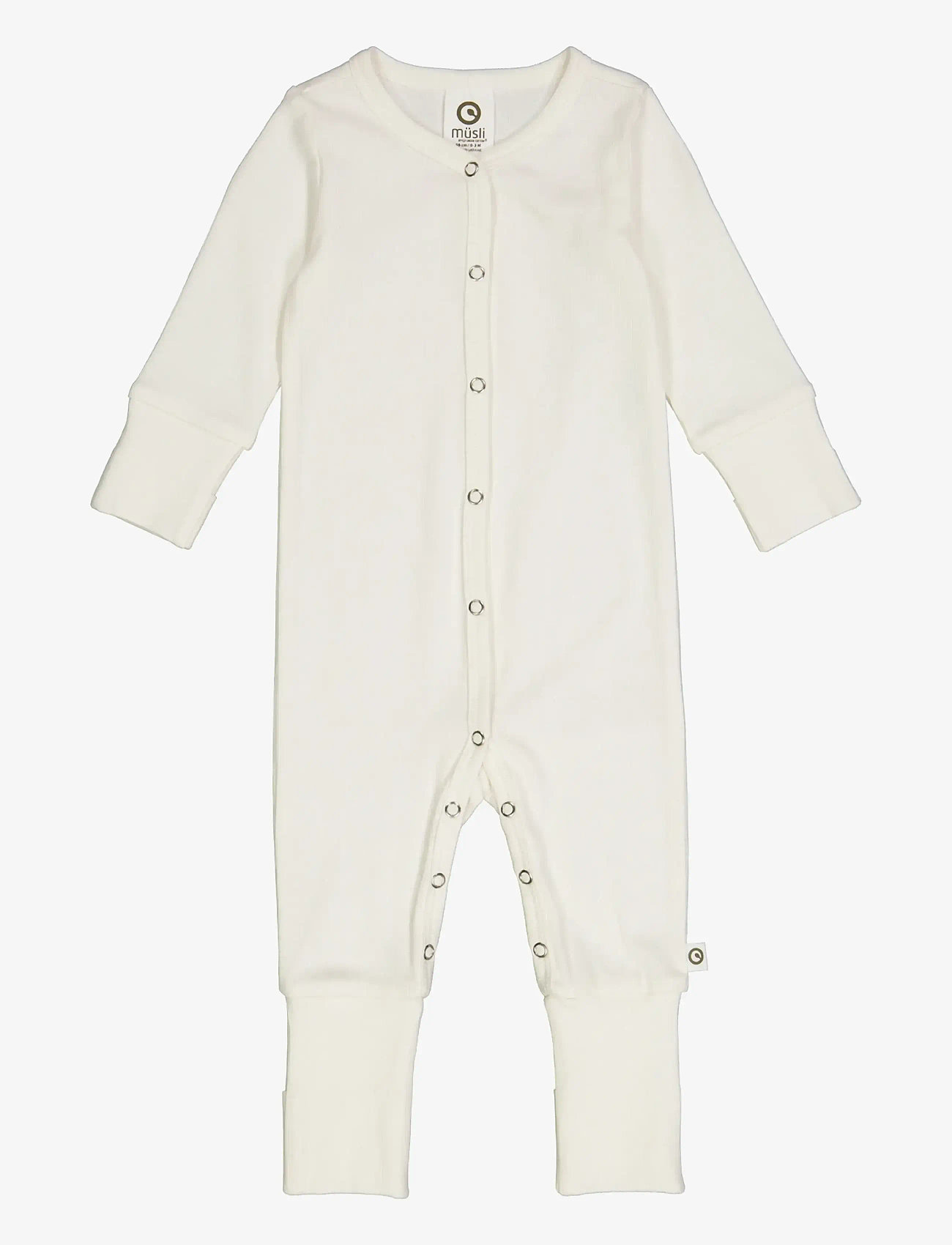 Müsli by Green Cotton - Rib bodysuit - långärmade bodysuits - balsam cream - 1