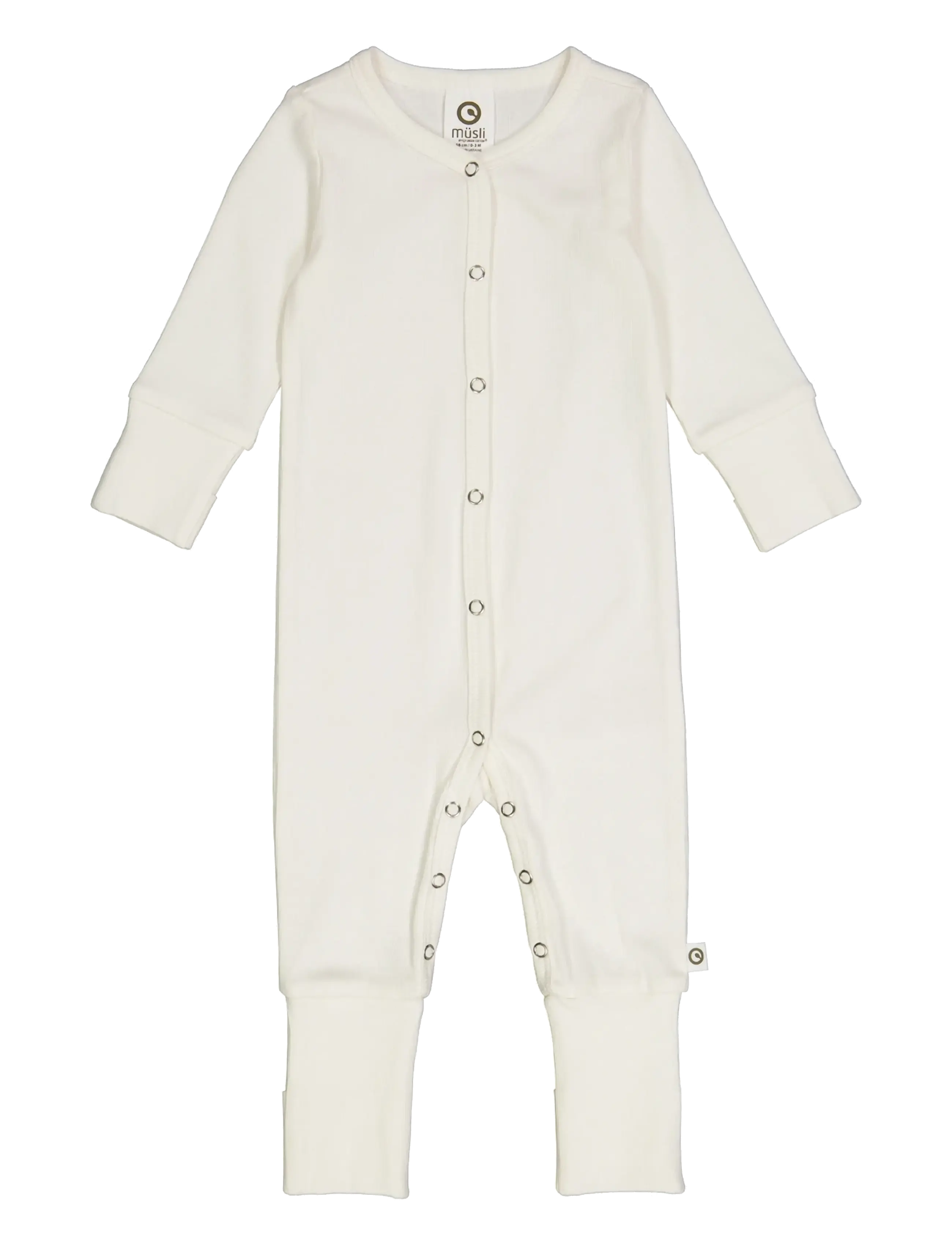 Müsli by Green Cotton Rib bodysuit - Kläder - BALSAM CREAM / cream