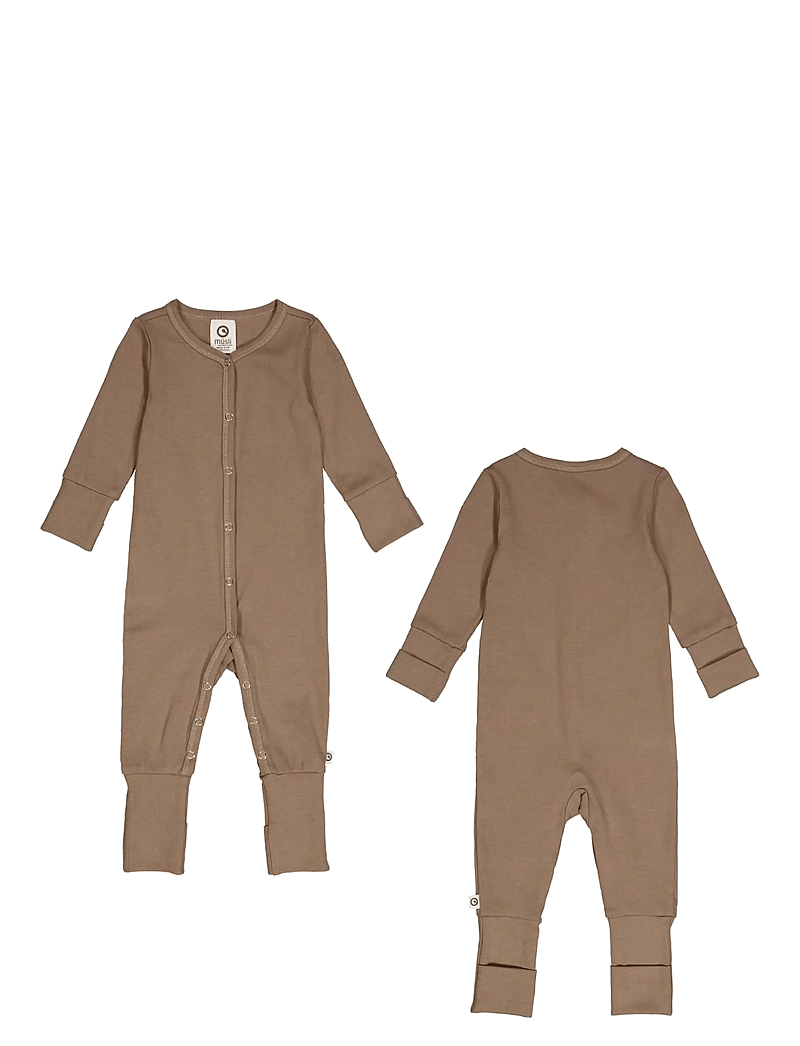 Müsli by Green Cotton - Rib bodysuit - langærmede heldragter - walnut - 3