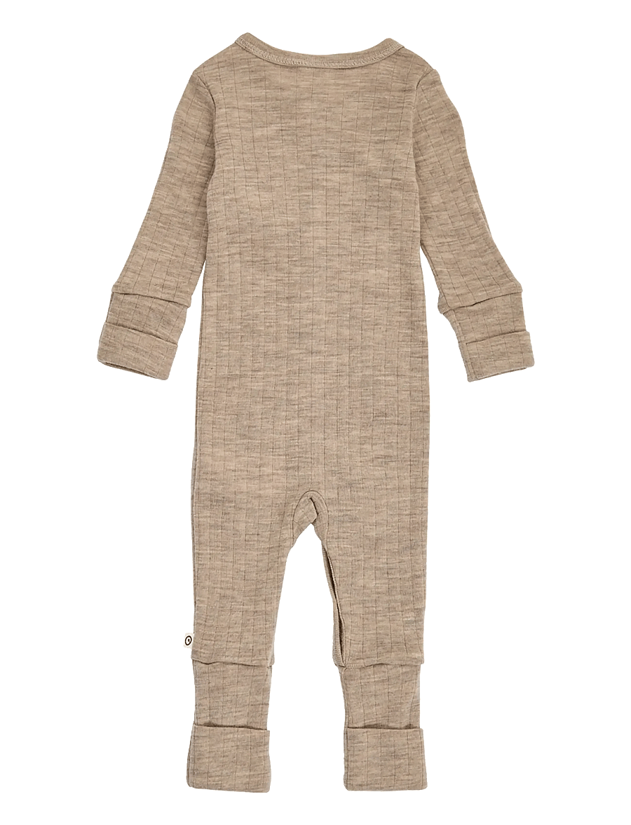Müsli by Green Cotton - Woolly rib bodysuit - funkionsunterwäsche - baby - balsam melange - 2