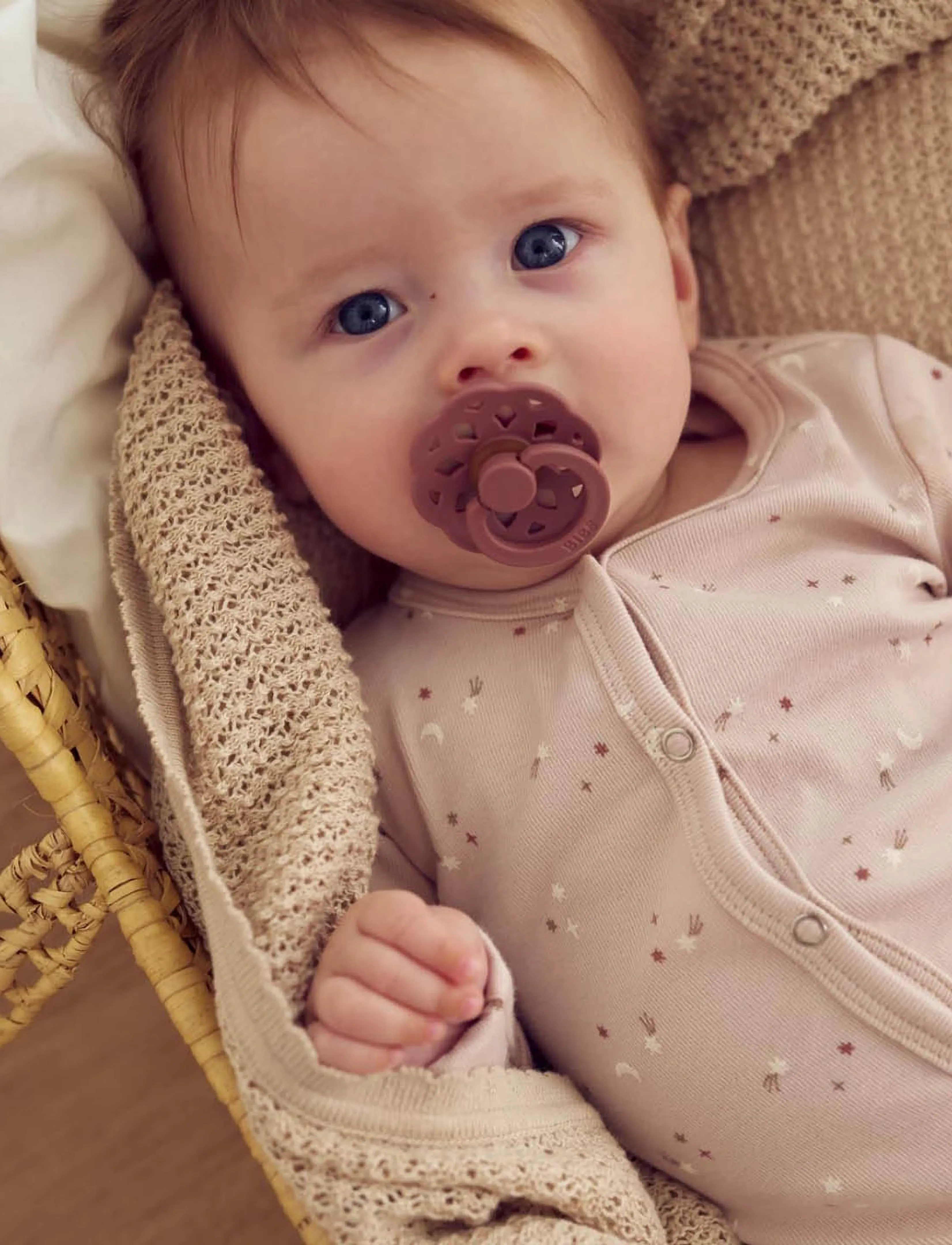 Müsli by Green Cotton Stars Bodysuit, 56, Pink, Bodysuits > Langærmede Bodysuits, Børn
