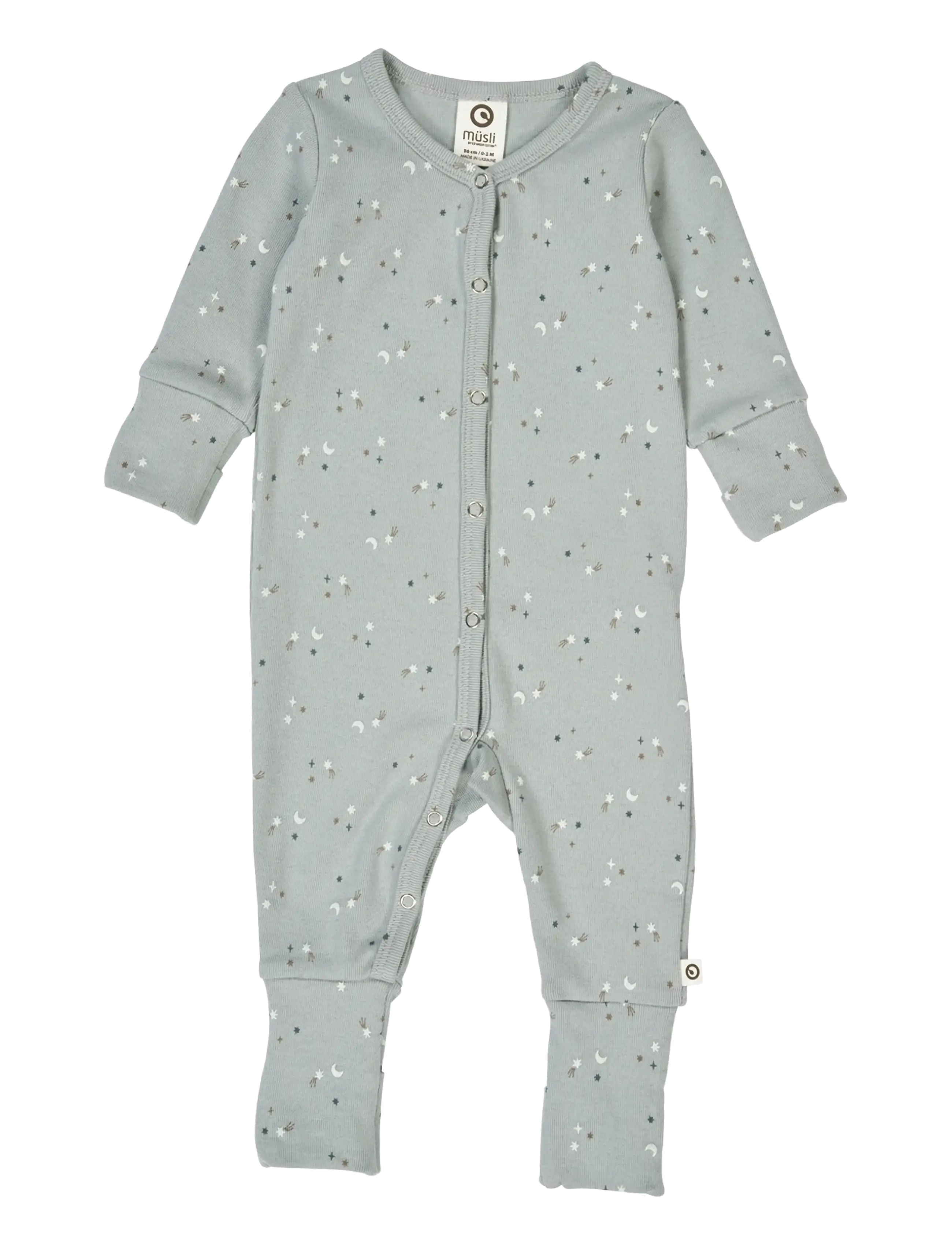 Müsli by Green Cotton Stars bodysuit - Müsli by Green Cotton - JASMIN BLUE/ WALNUT/ STORMY BLUE / blue