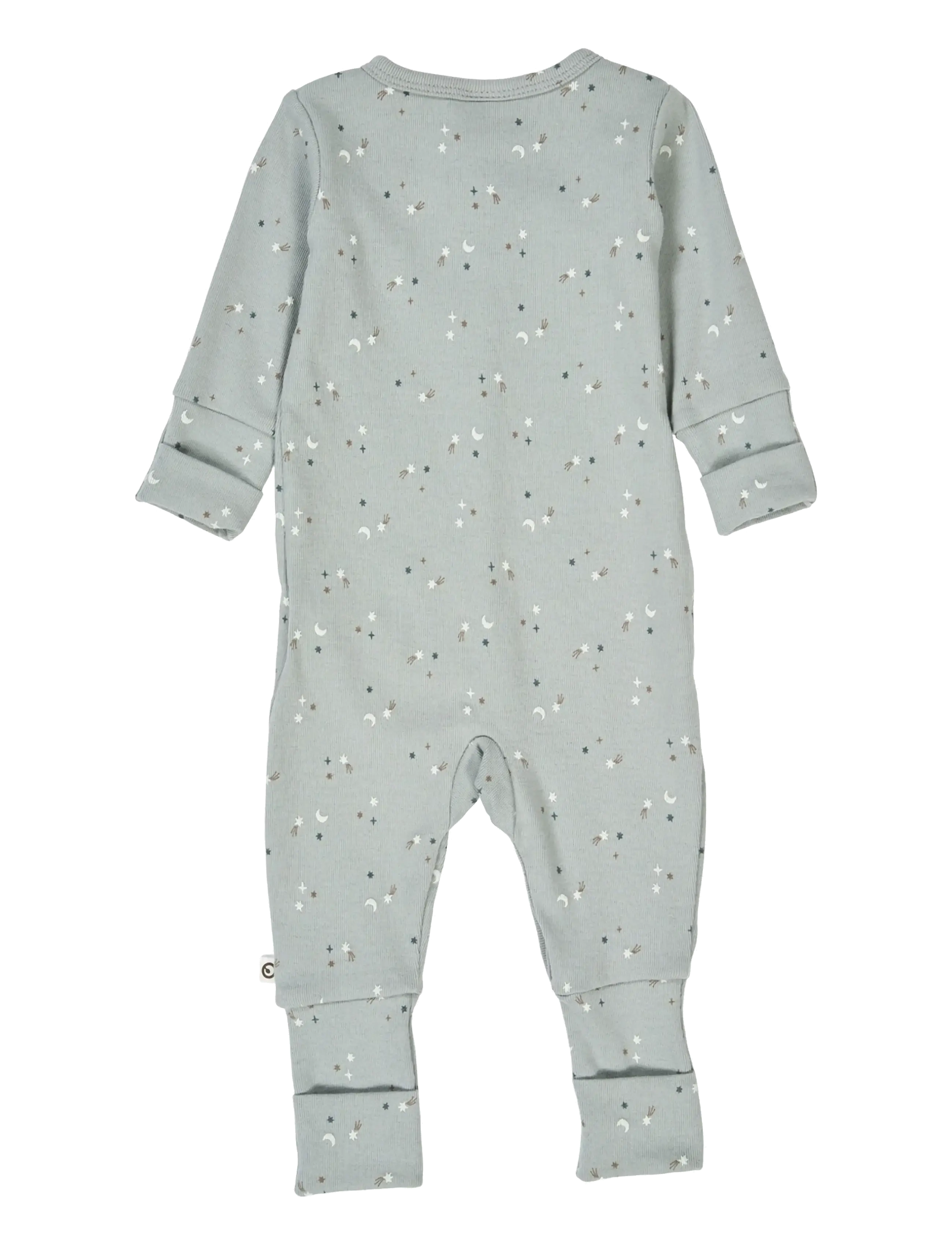 Müsli by Green Cotton - Stars bodysuit - langærmede heldragter - jasmin blue/ walnut/ stormy blue - 2