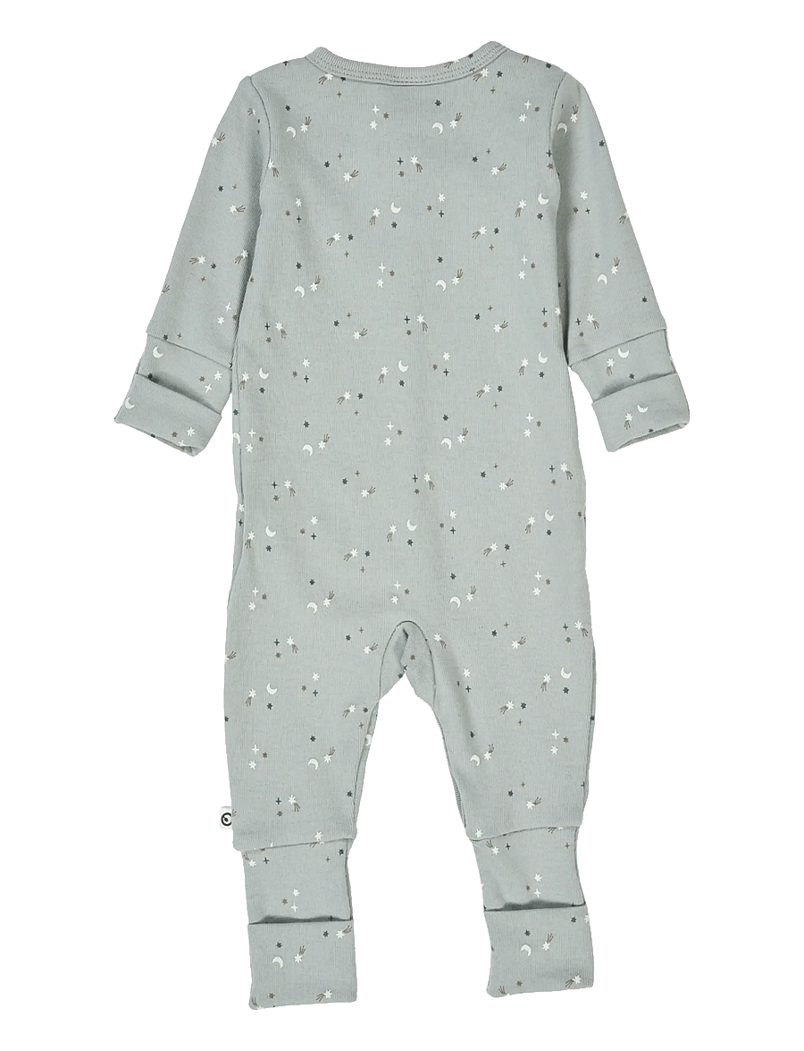 Müsli by Green Cotton - Stars bodysuit - langærmede heldragter - jasmin blue/ walnut/ stormy blue - 2