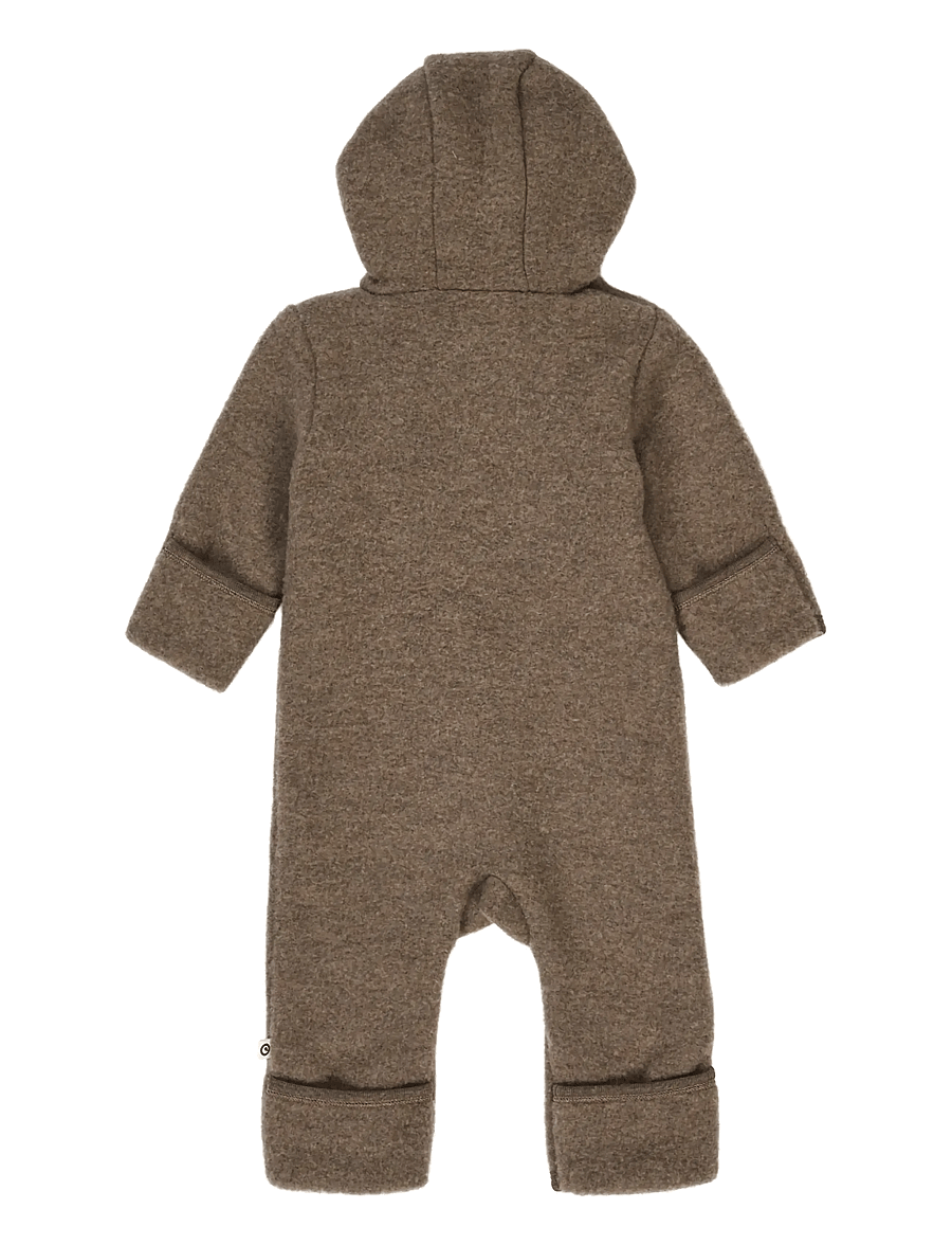 Müsli by Green Cotton - Woolly fleece suit - fleece -setit - walnut melange - 2