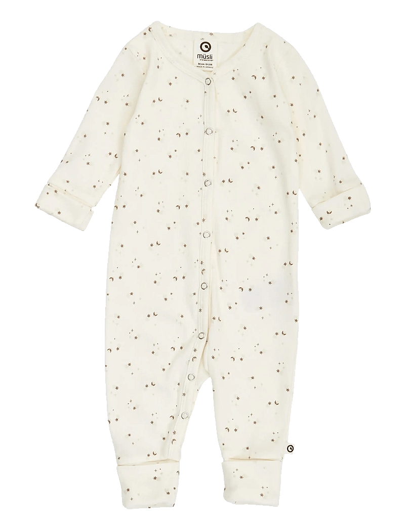 Müsli by Green Cotton - Sparkle bodysuit - pikkade varrukatega - balsam cream/ walnut/ oat - 1