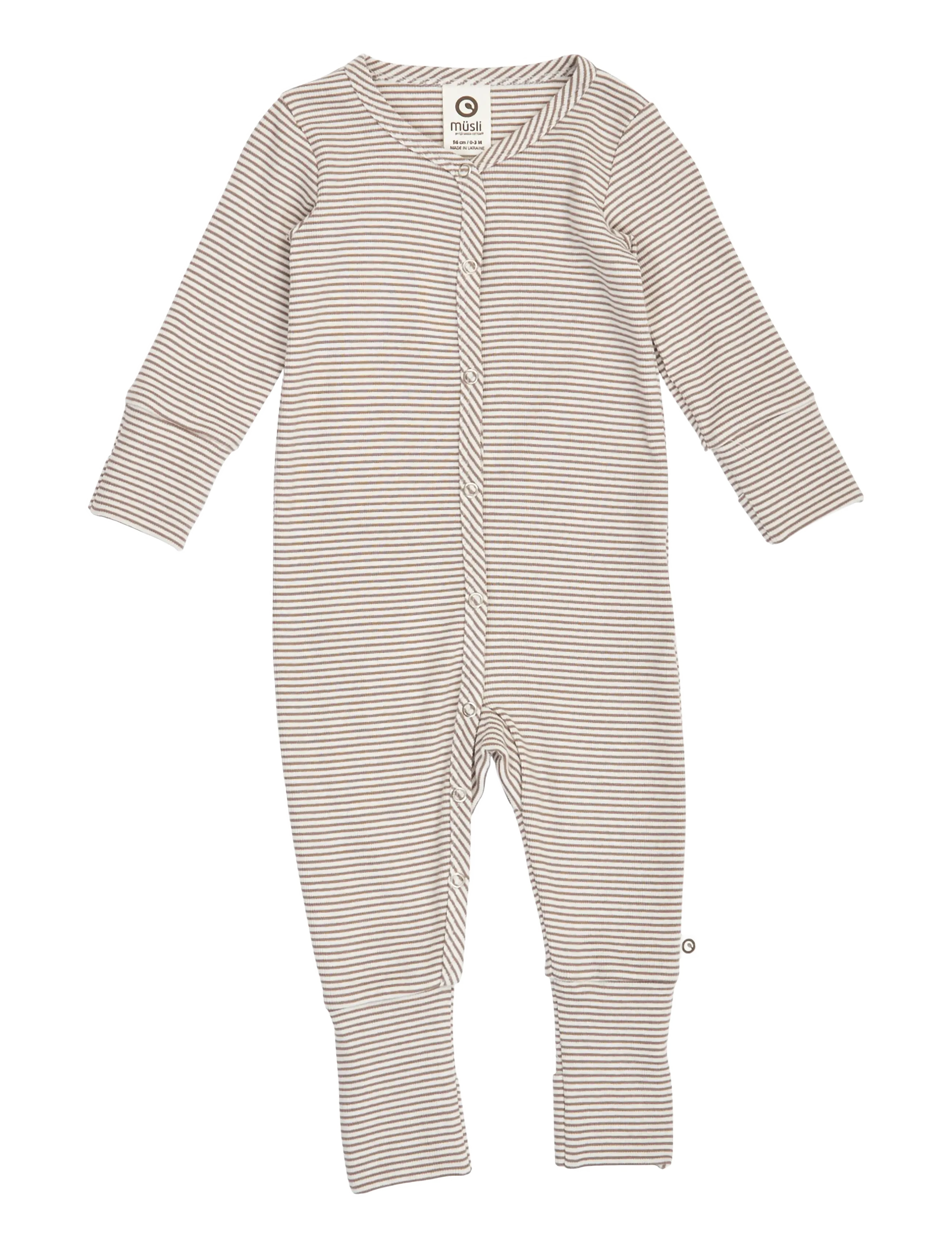 Müsli Mini stripe rib bodysuit - Shop efter størrelse - BALSAM CREAM/ WALNUT 690000343 / cream