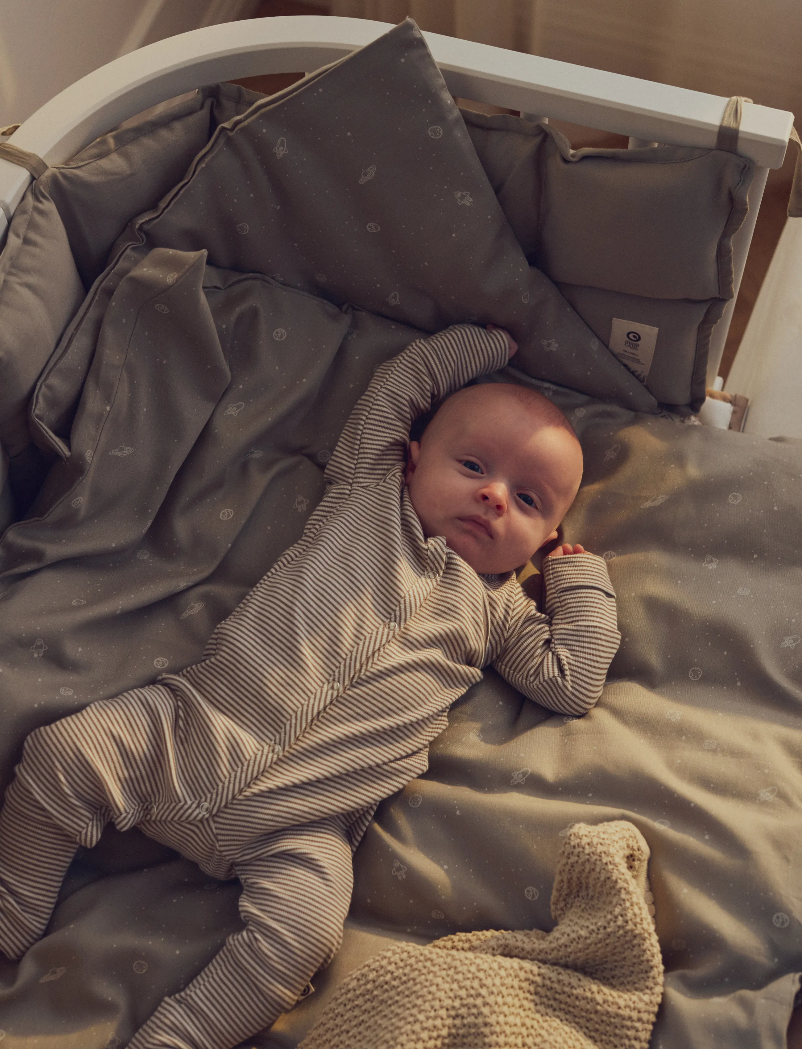 Müsli - Mini stripe rib bodysuit - balsam cream/ walnut 690000343 - 0