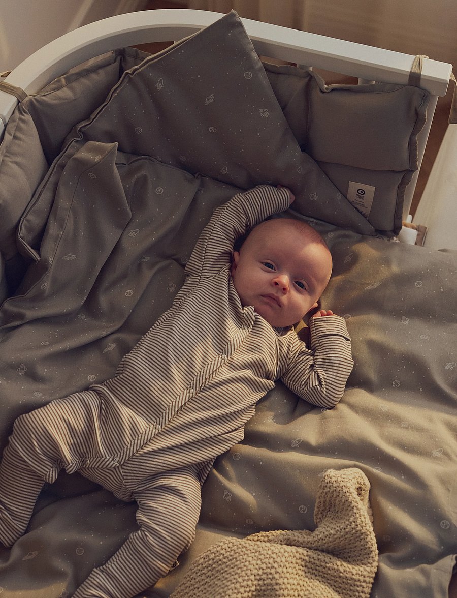 Müsli - Mini stripe rib bodysuit - balsam cream/ walnut 690000343 - 0