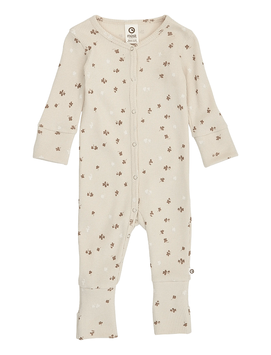 Müsli - Clover bodysuit - langärmelig - oat/ balsam cream/ walnut 690000344 - 1