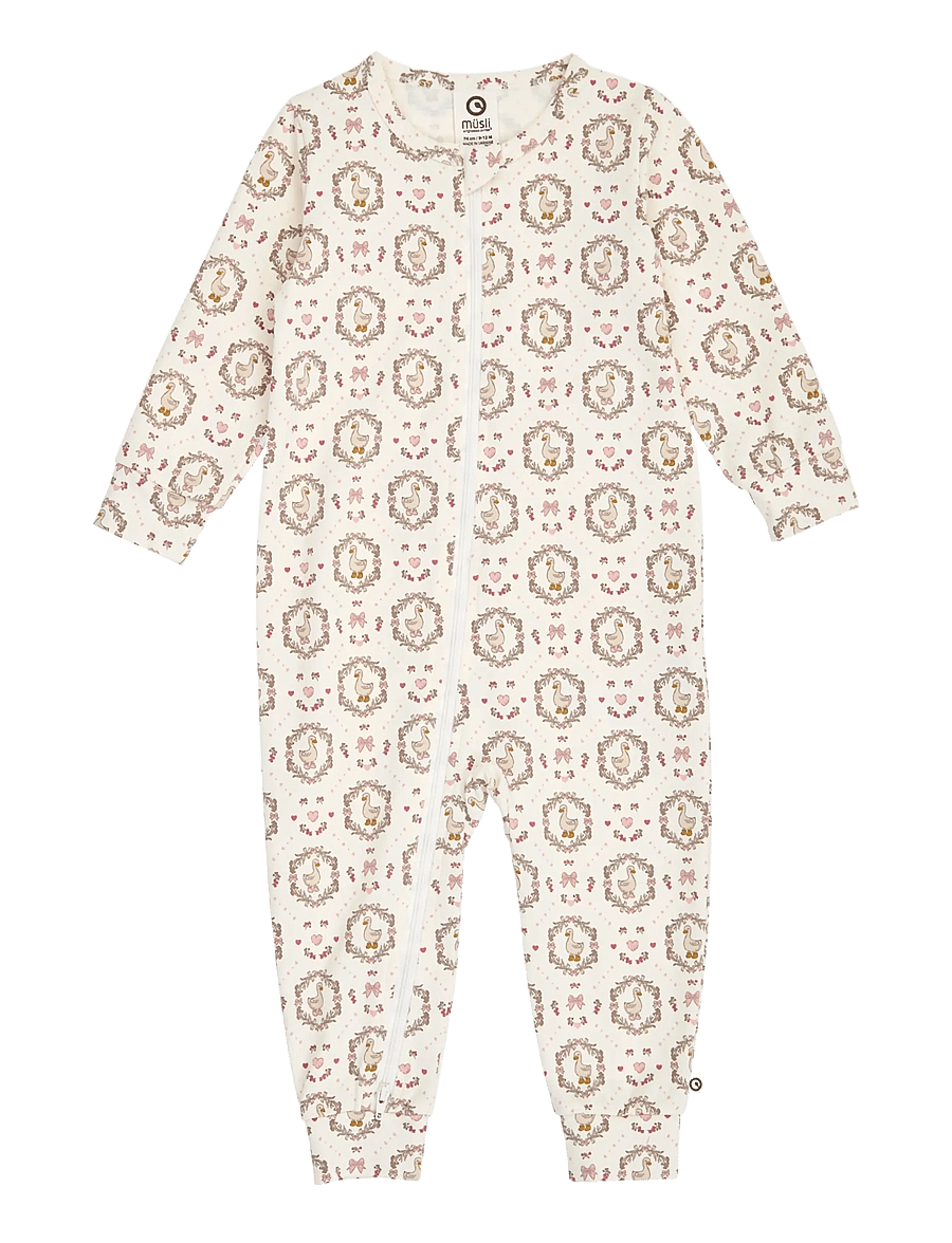 Müsli - Heritage duck zip bodysuit - balsam cream/ blush/ baroque rose - 0