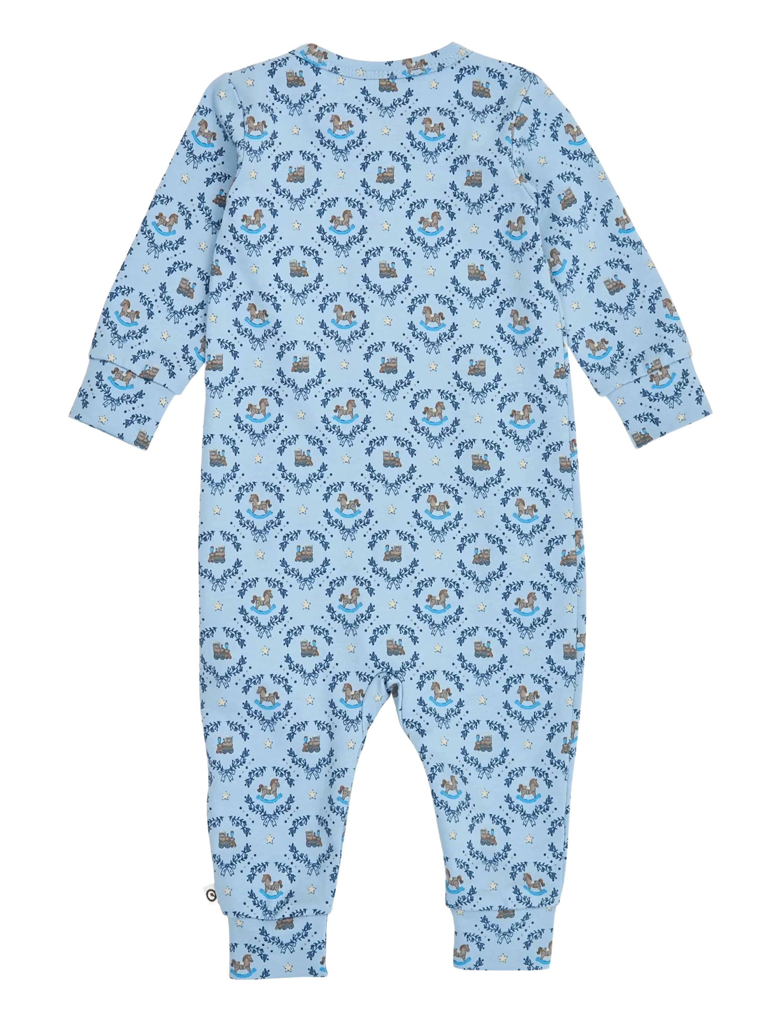Müsli - Heritage train zip bodysuit - soft blue/ navy/ oak - 1