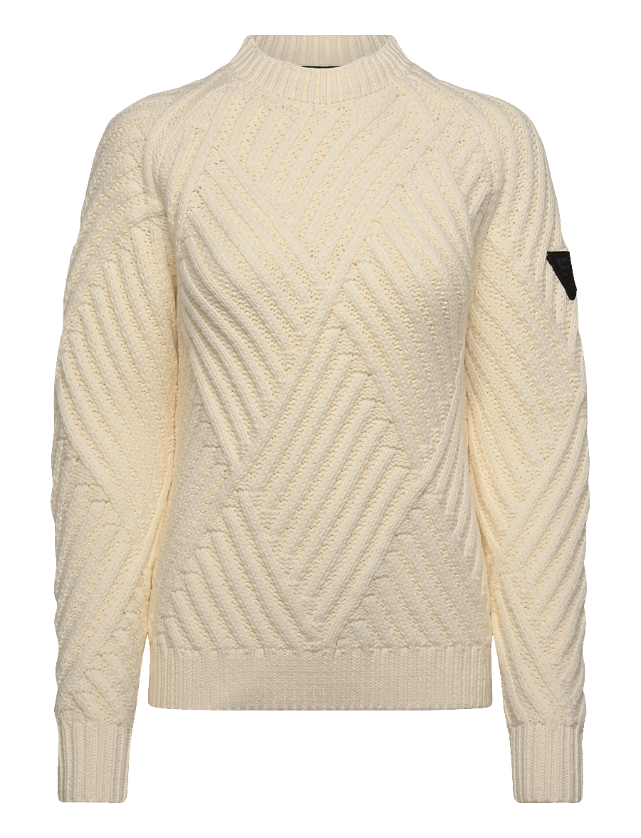 Musto - W MARINA HIGH CREW NECK KNIT - sweatshirts - antique sail - 0