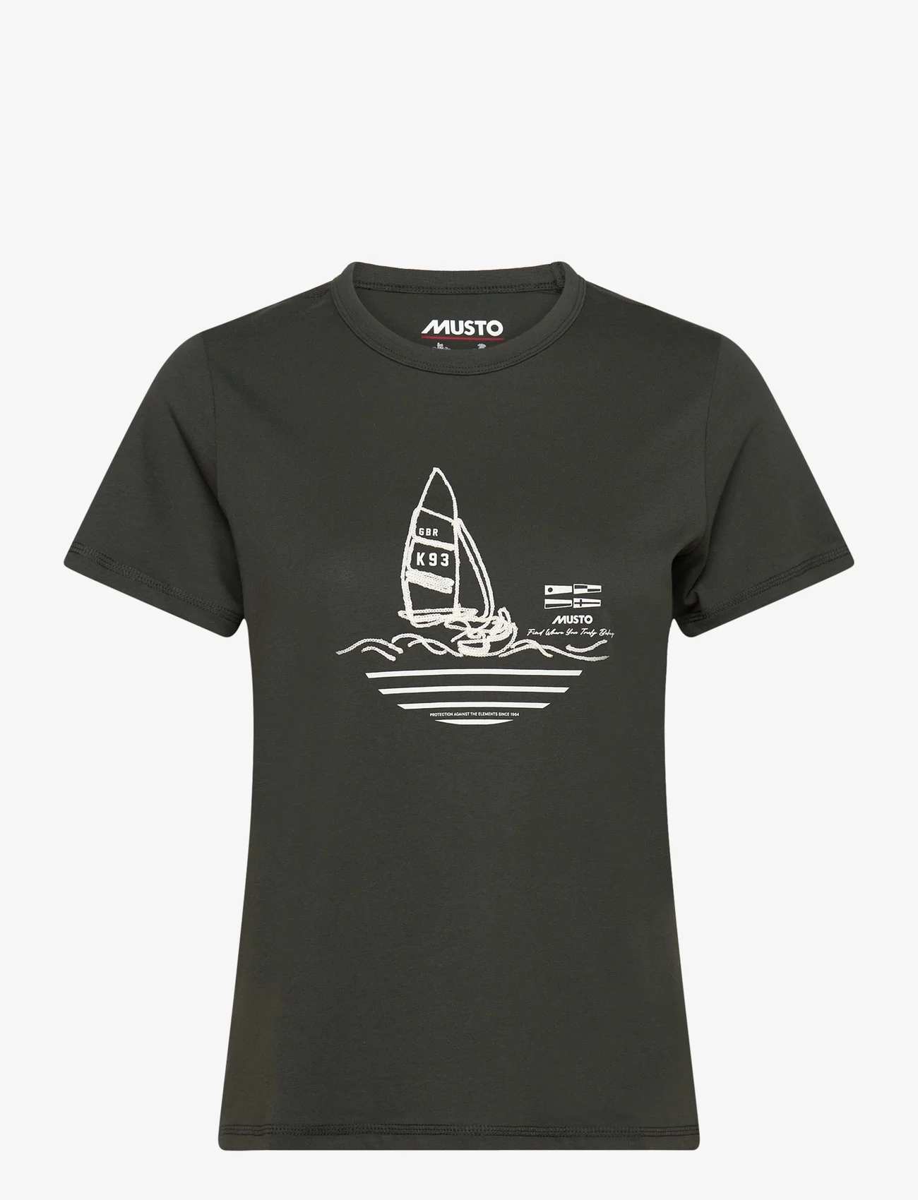Musto - W MARINA GRAPHIC SS TEE - t-shirts & topper - field green - 0
