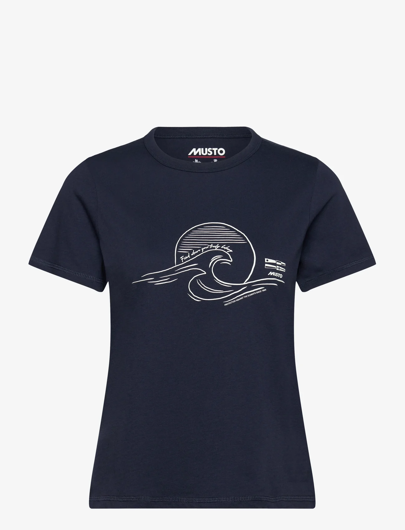 Musto - W MARINA GRAPHIC SS TEE - t-shirts - navy - 0