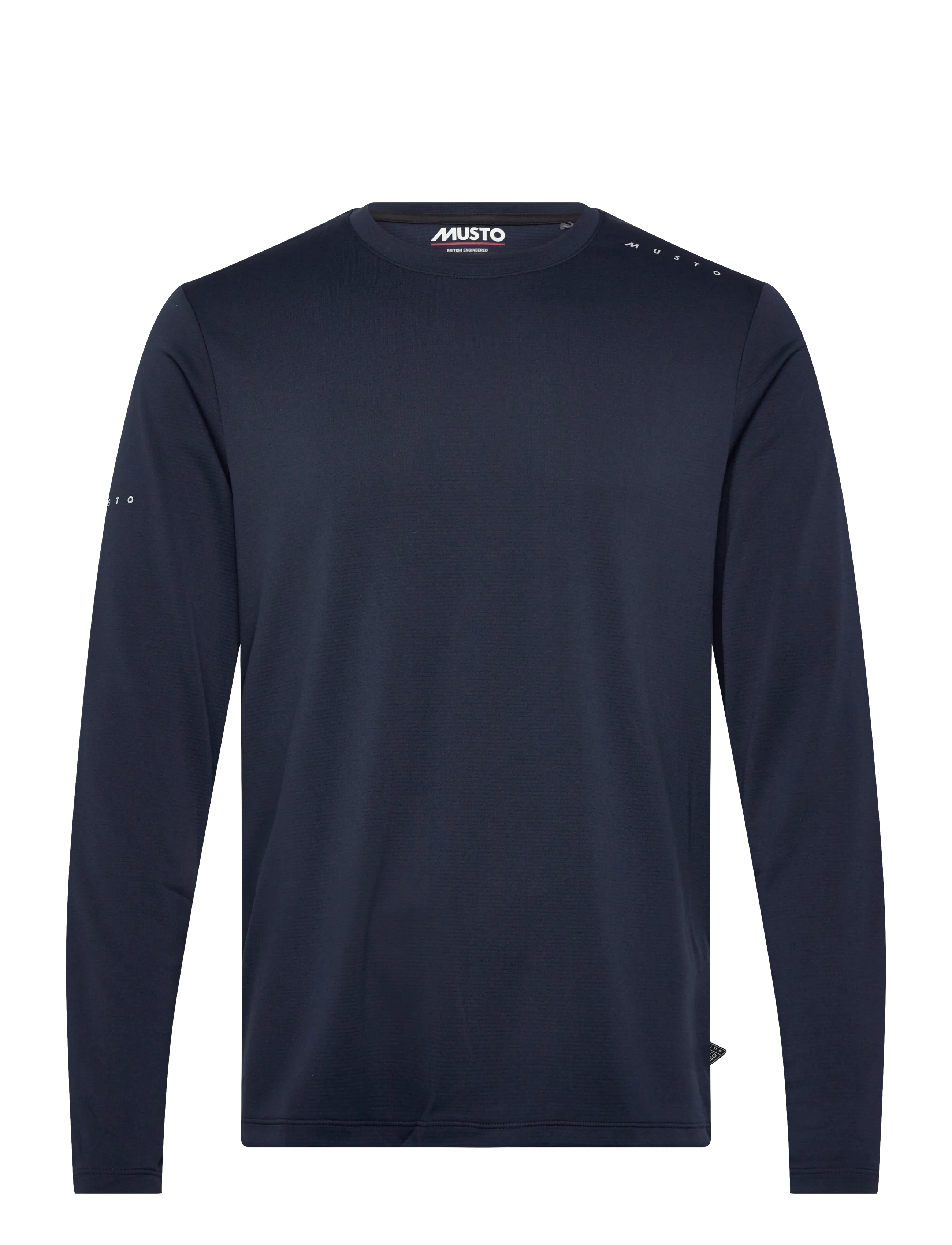 MUSTO M Evo Crew Sunblock Ls Tee Navy - S - Herren