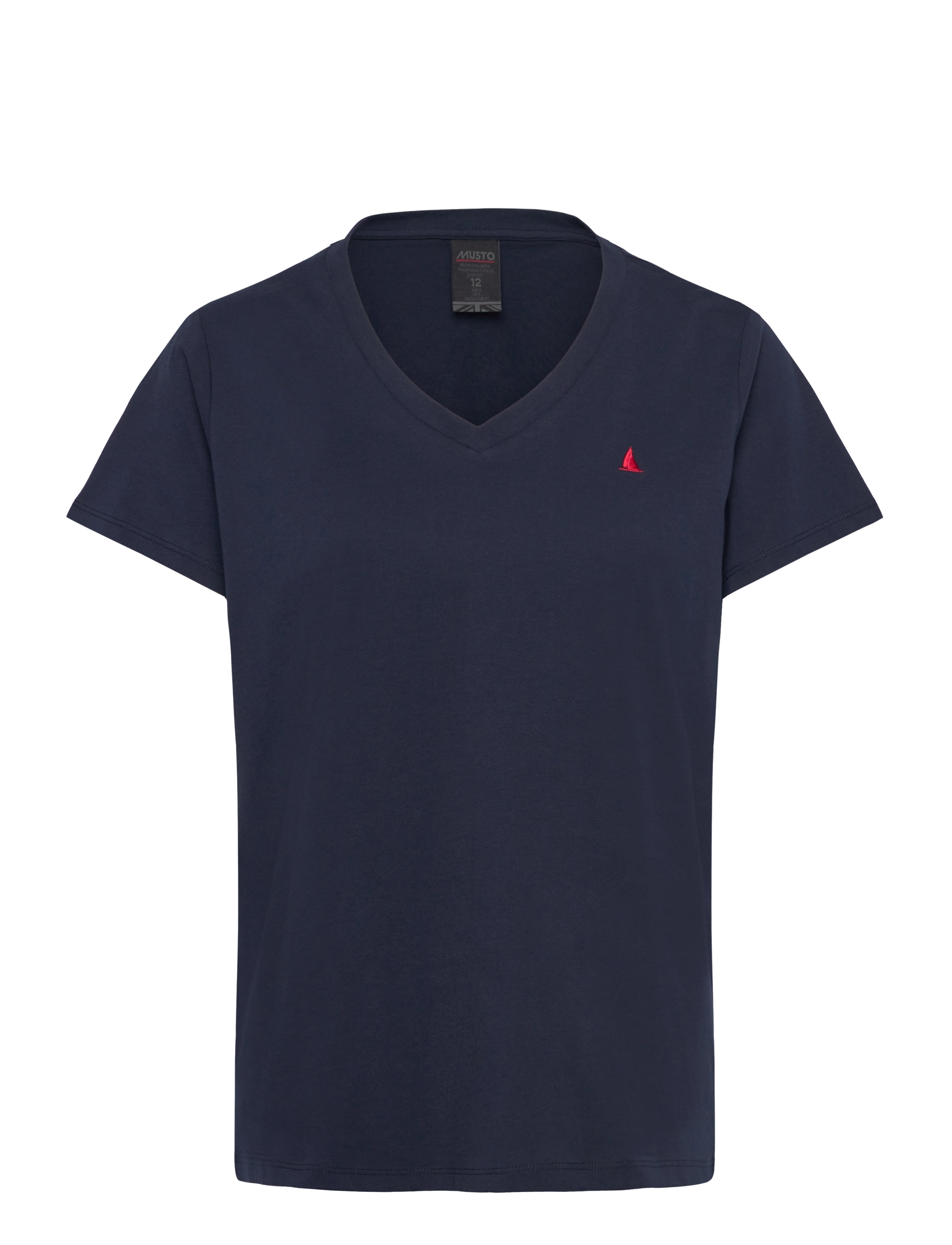 Musto W ORIGINAL V NECK SS TEE - Tøj - NAVY / navy