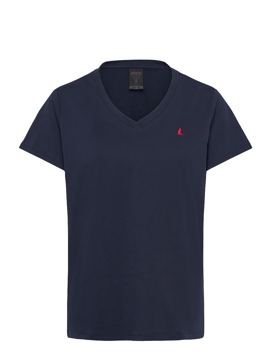 Musto - W ORIGINAL V NECK SS TEE - t-shirts - navy - 0