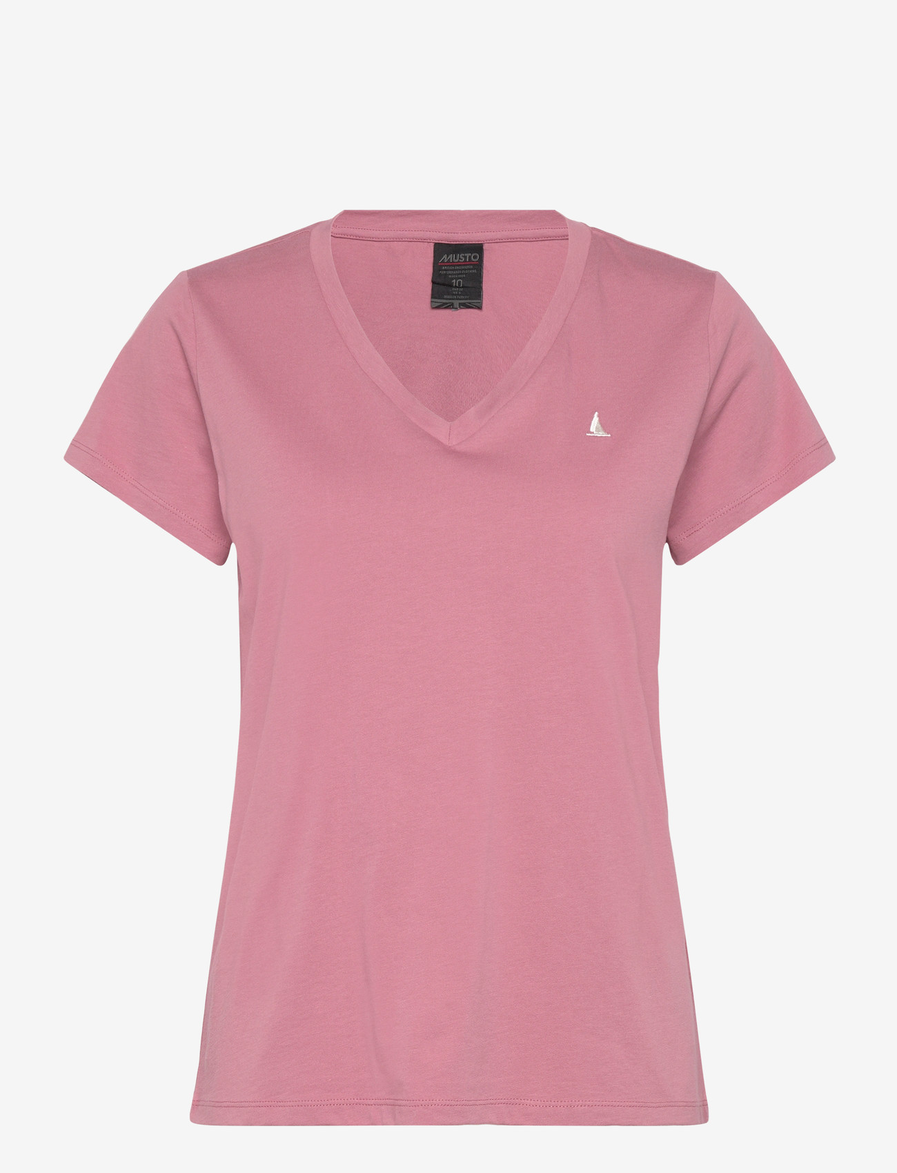 Musto - W ORIGINAL V NECK SS TEE - t-shirts - pink chalk - 0
