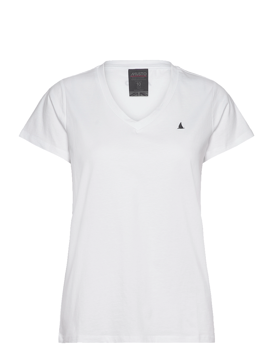 Musto - W ORIGINAL V NECK SS TEE - t-shirts - white - 0