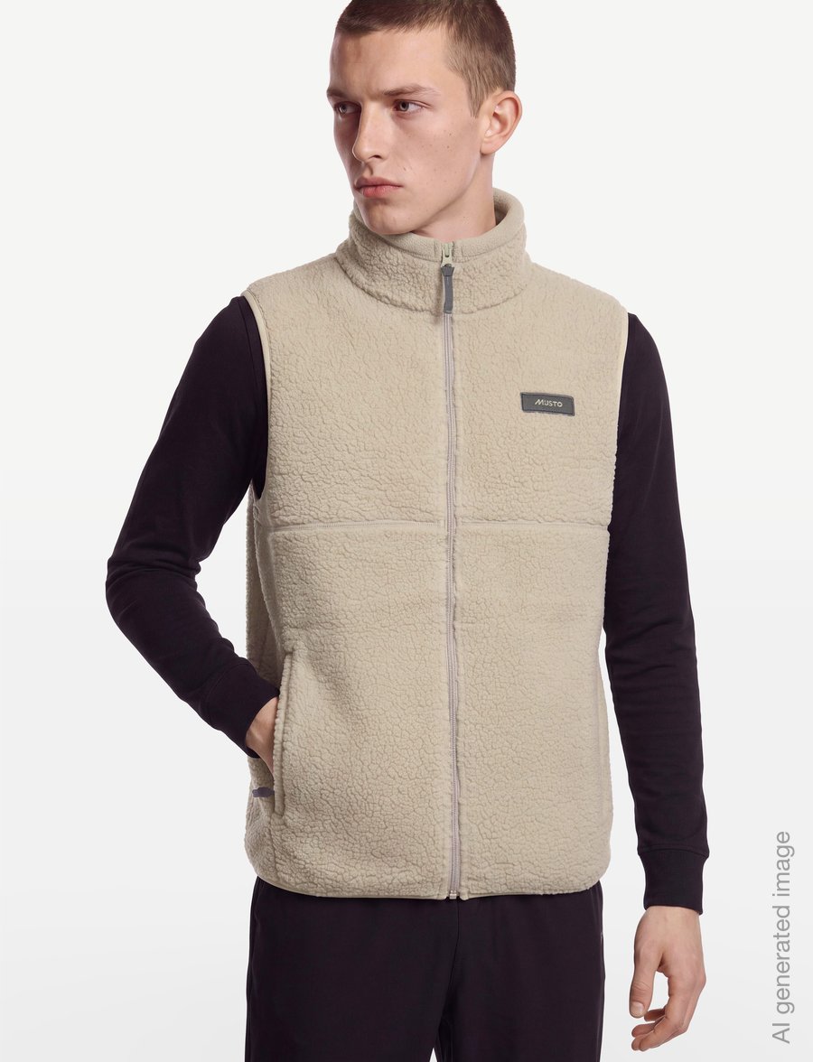 Musto - M COVE DEEP PILE FLEECE VEST - fleece og mellemlag - pure cashmere - 3
