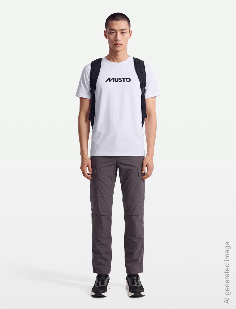 Musto - M CLASSIC SS TEE - alussärgid ja t-särgid - white - 0