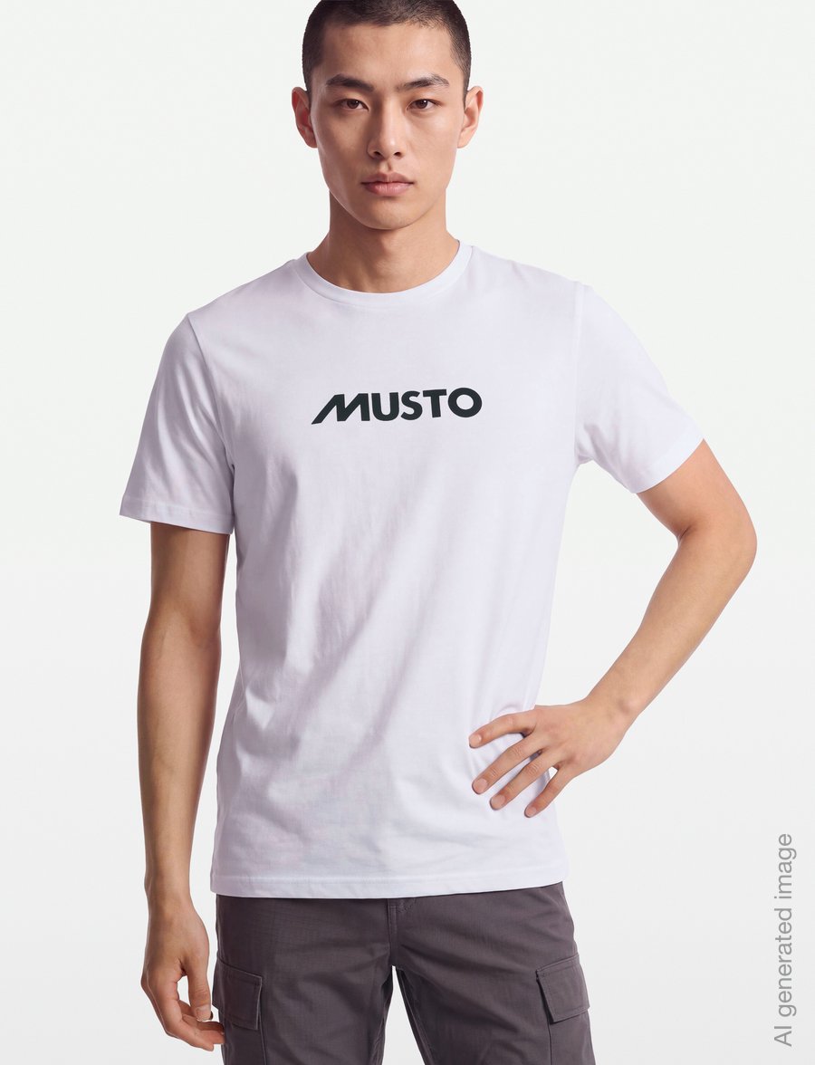Musto - M CLASSIC SS TEE - alussärgid ja t-särgid - white - 3
