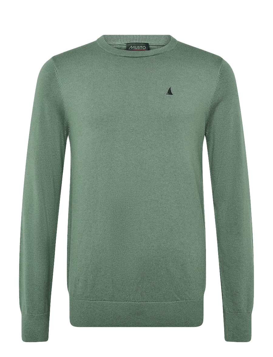 Musto - M ORIGINAL LITE CREW KNIT - sweatshirts - pangea gree - 0