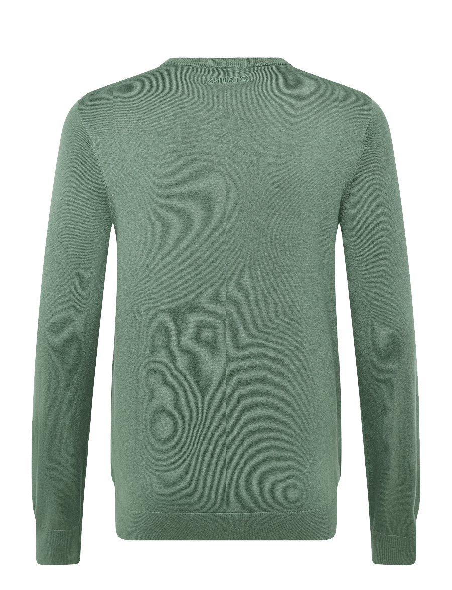 Musto - M ORIGINAL LITE CREW KNIT - sweatshirts - pangea gree - 1
