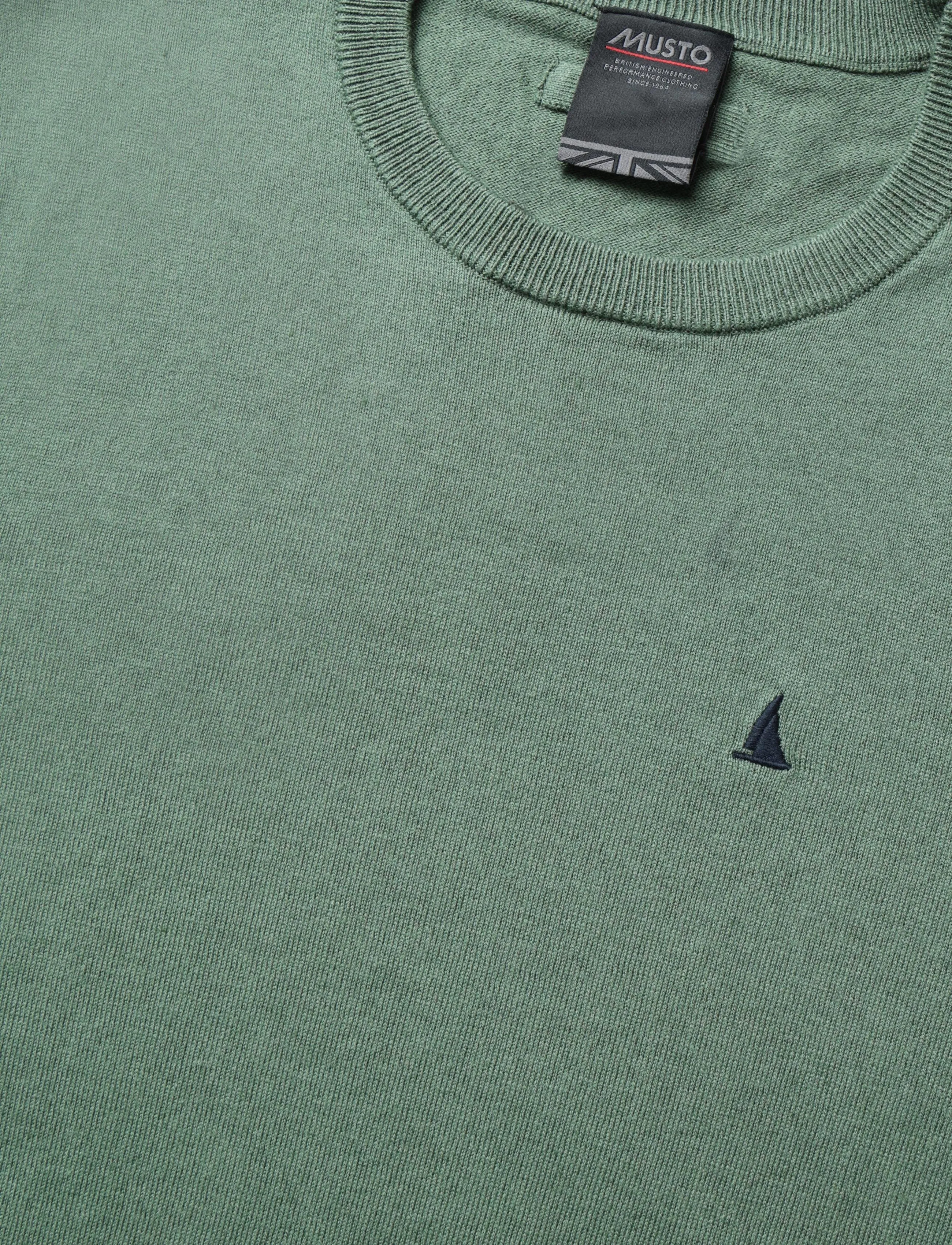 Musto - M ORIGINAL LITE CREW KNIT - sweatshirts - pangea gree - 2