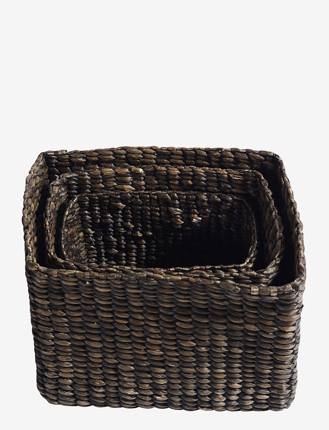 Black storage basket with lid deals