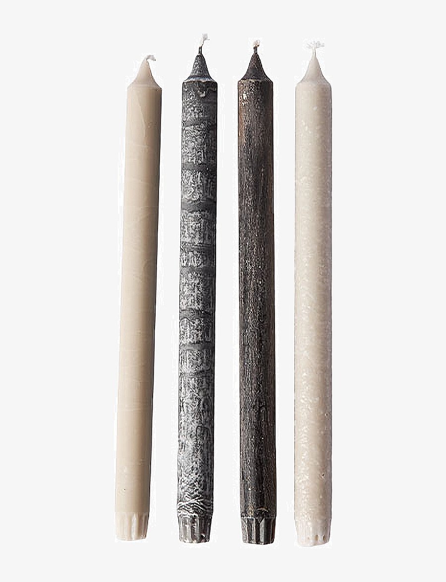 Muubs - Candles Yoro -set - 4 pcs - tischkerzen - grey - 1