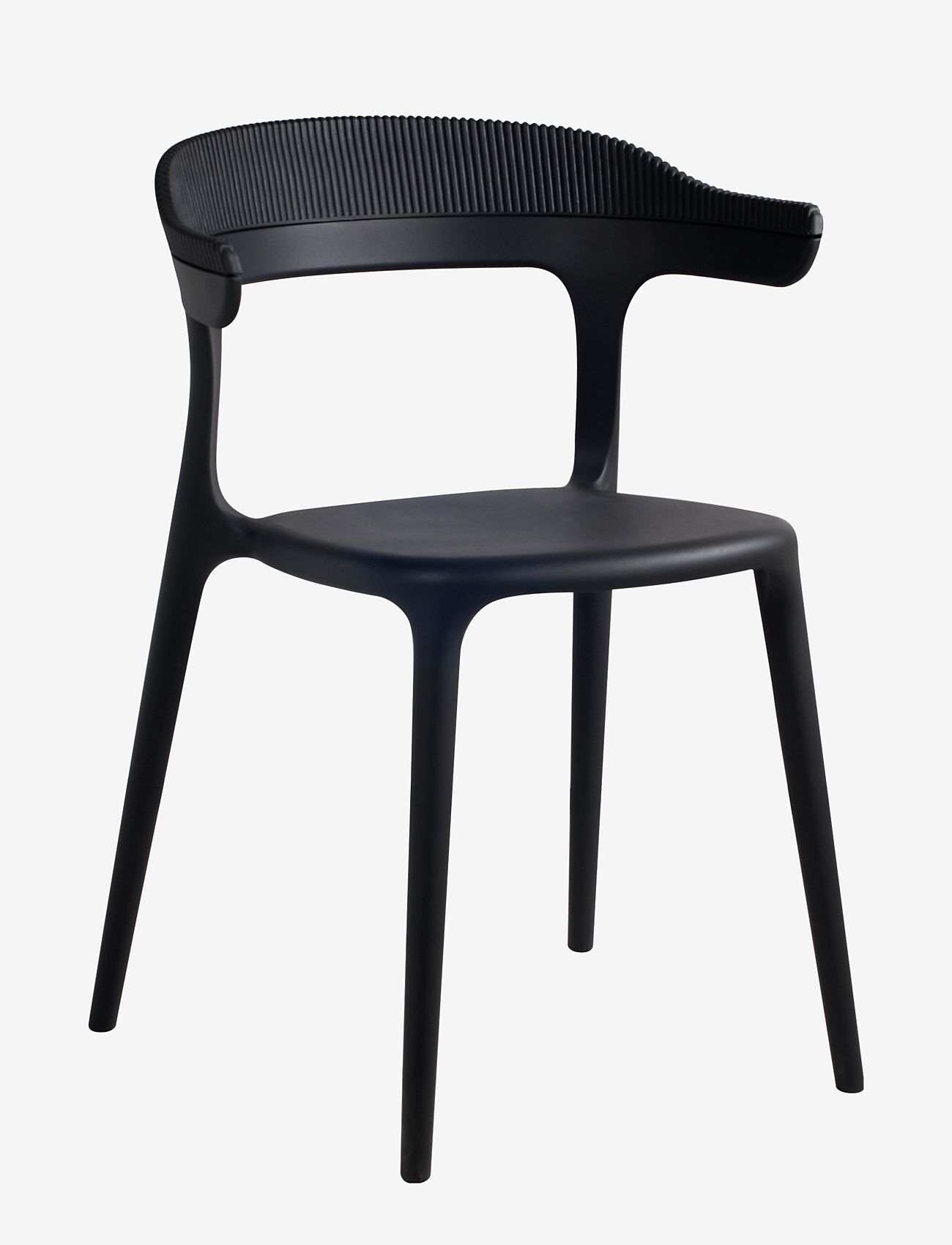 Muubs - Spisebordsstol Luna Stripe - Black/Black - chairs - black/black - 0