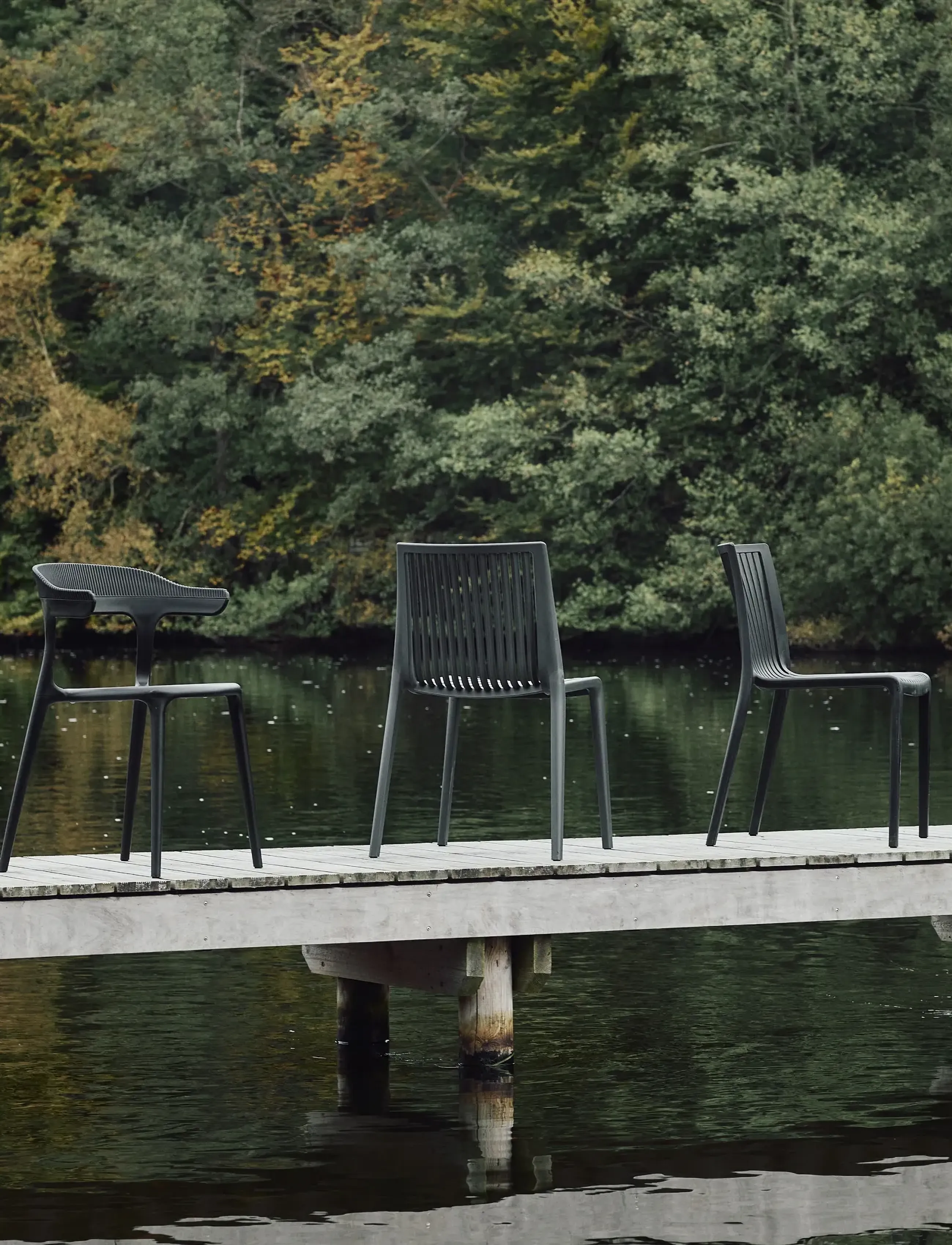 Muubs - Spisebordsstol Luna Stripe - Black/Black - stole & skamler - black/black - 2