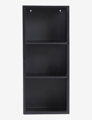 Cabinet Atlanta S - Black w/grey glass - BLACK/SMOKED GLASS