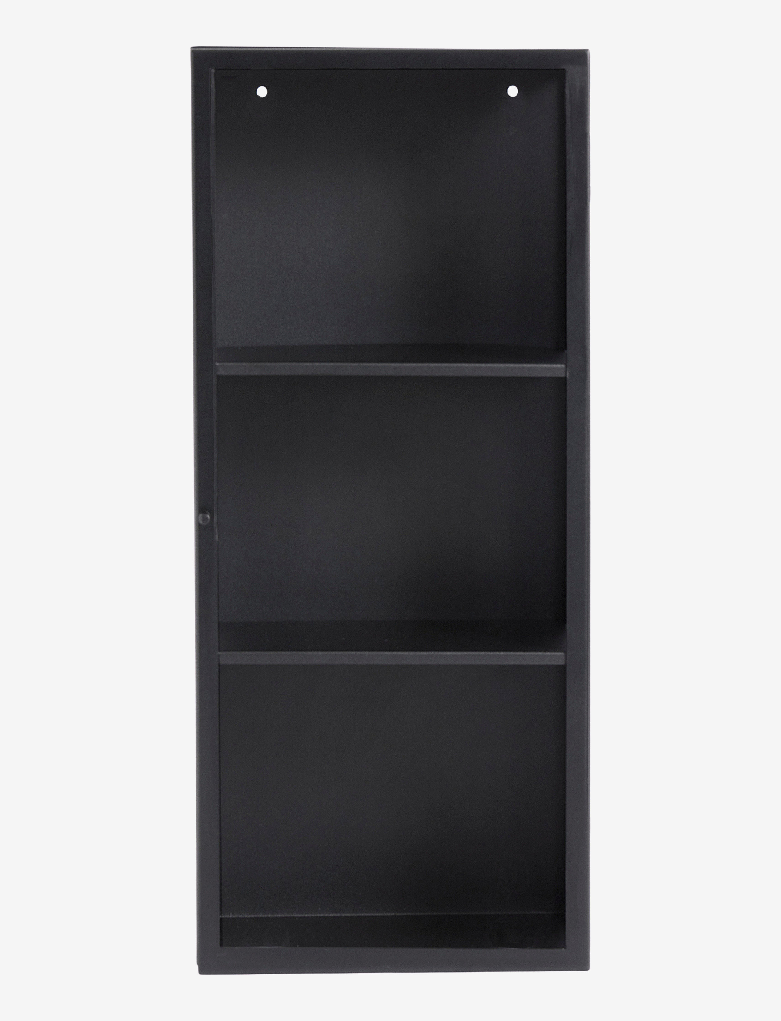 Muubs Cabinet Atlanta S - Black w/grey glass - Möbel - BLACK/SMOKED GLASS / black