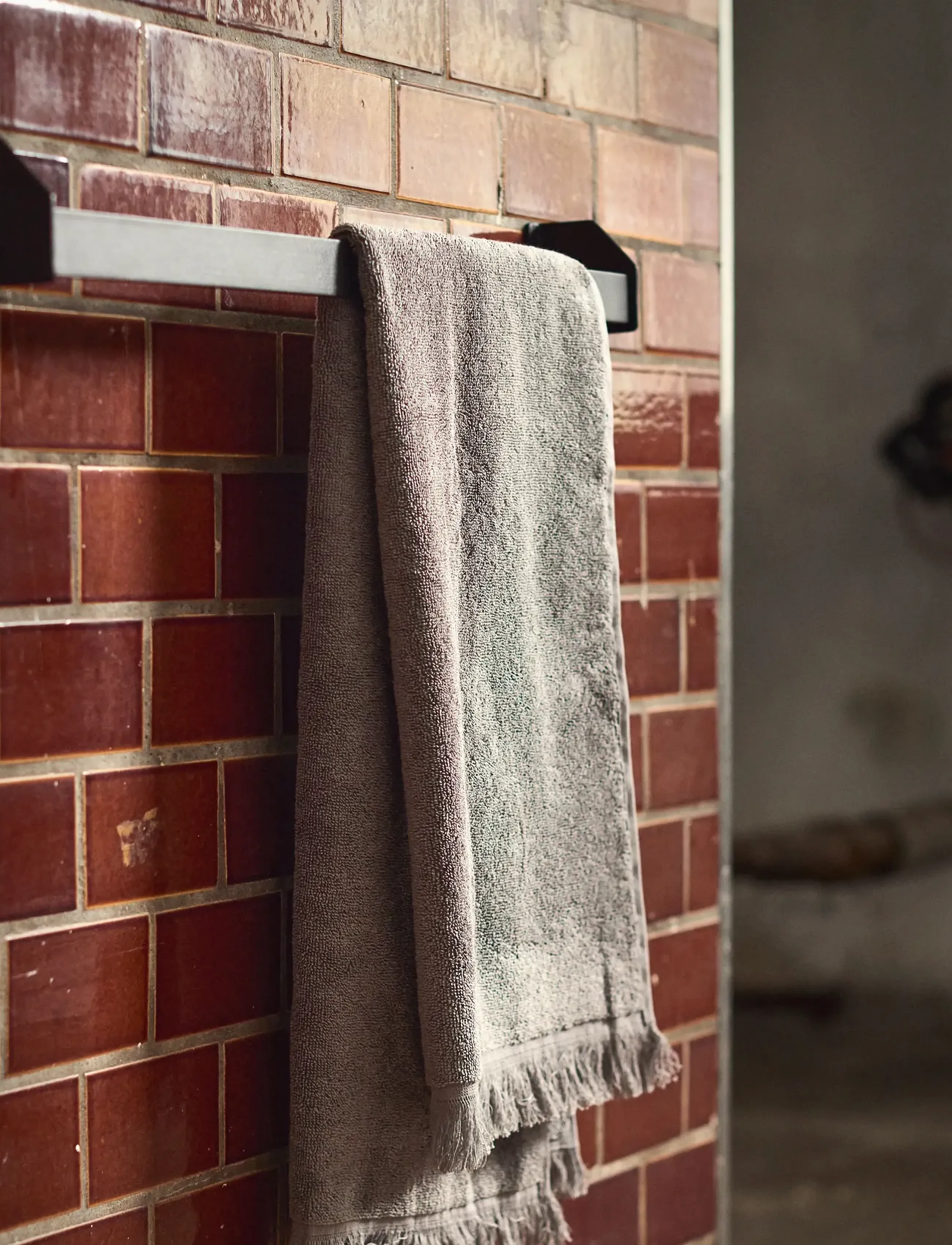 Muubs Towel Rack Tetsu Single Black, One Size, Bathroom Interior, Schwarz - Toilet Holders & Hocks, Homeware