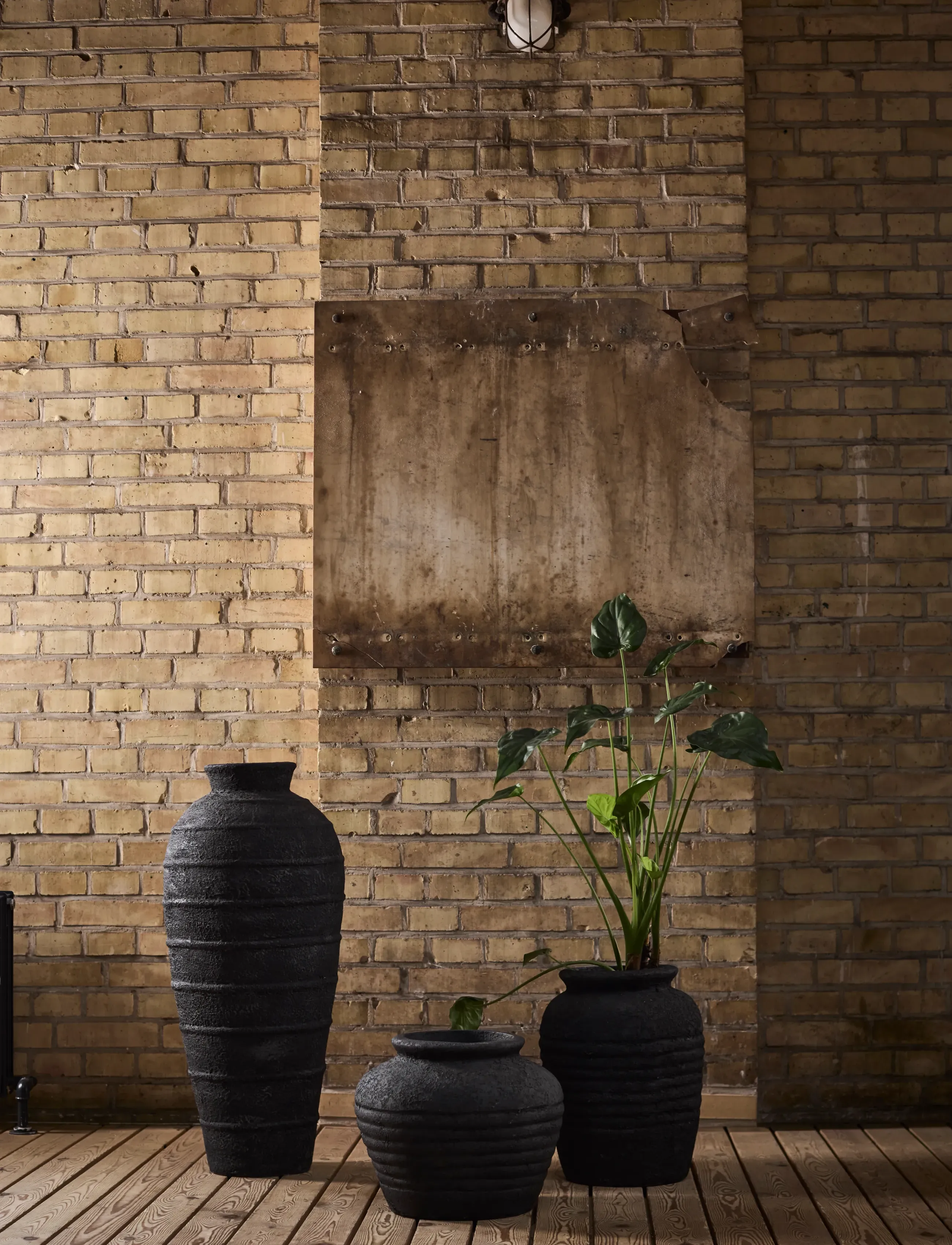 Muubs Krukke Melancholia 30, H30 cm, Vases, Schwarz - Big Homeware